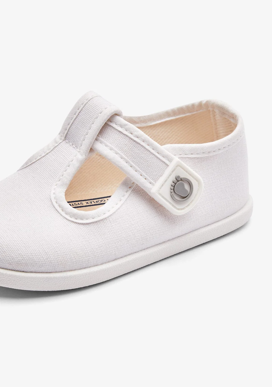 Baby´s White Canvas Barefoot Mary Janes - Image 4