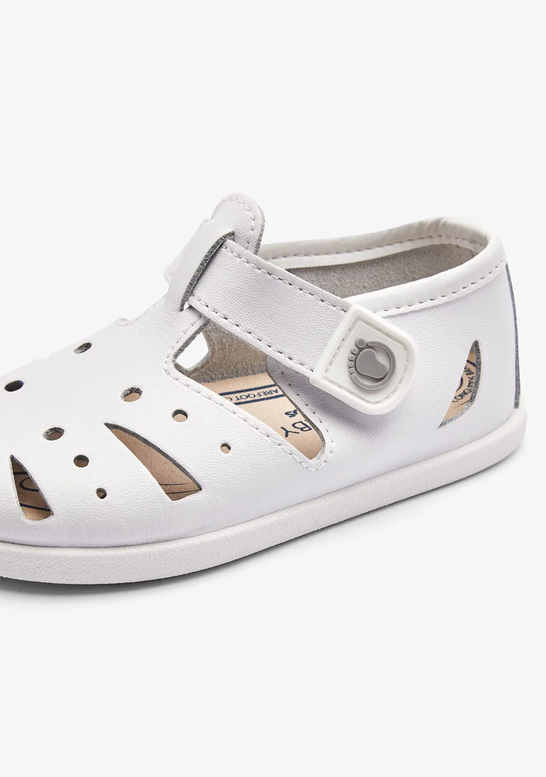 Baby´s White Dots Barefoot Mary Janes - Image 4