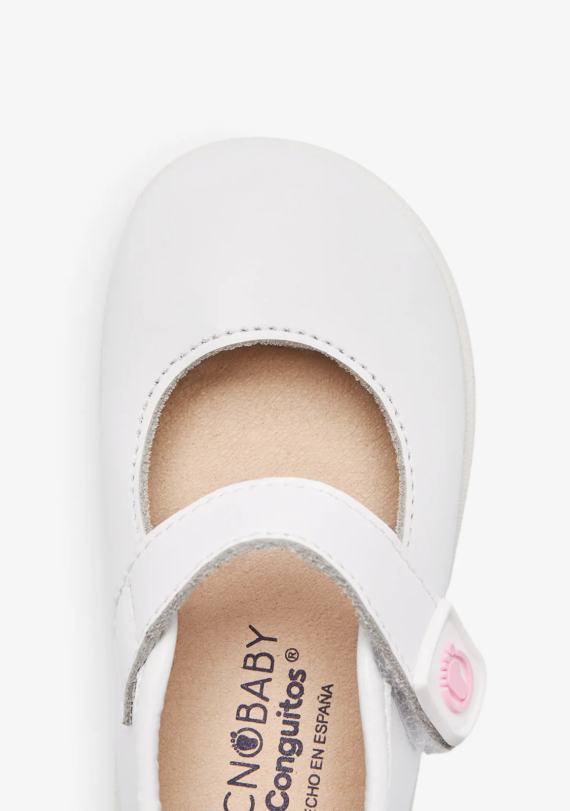 Baby´s White Strips Barefoot Mary Janes - Image 4