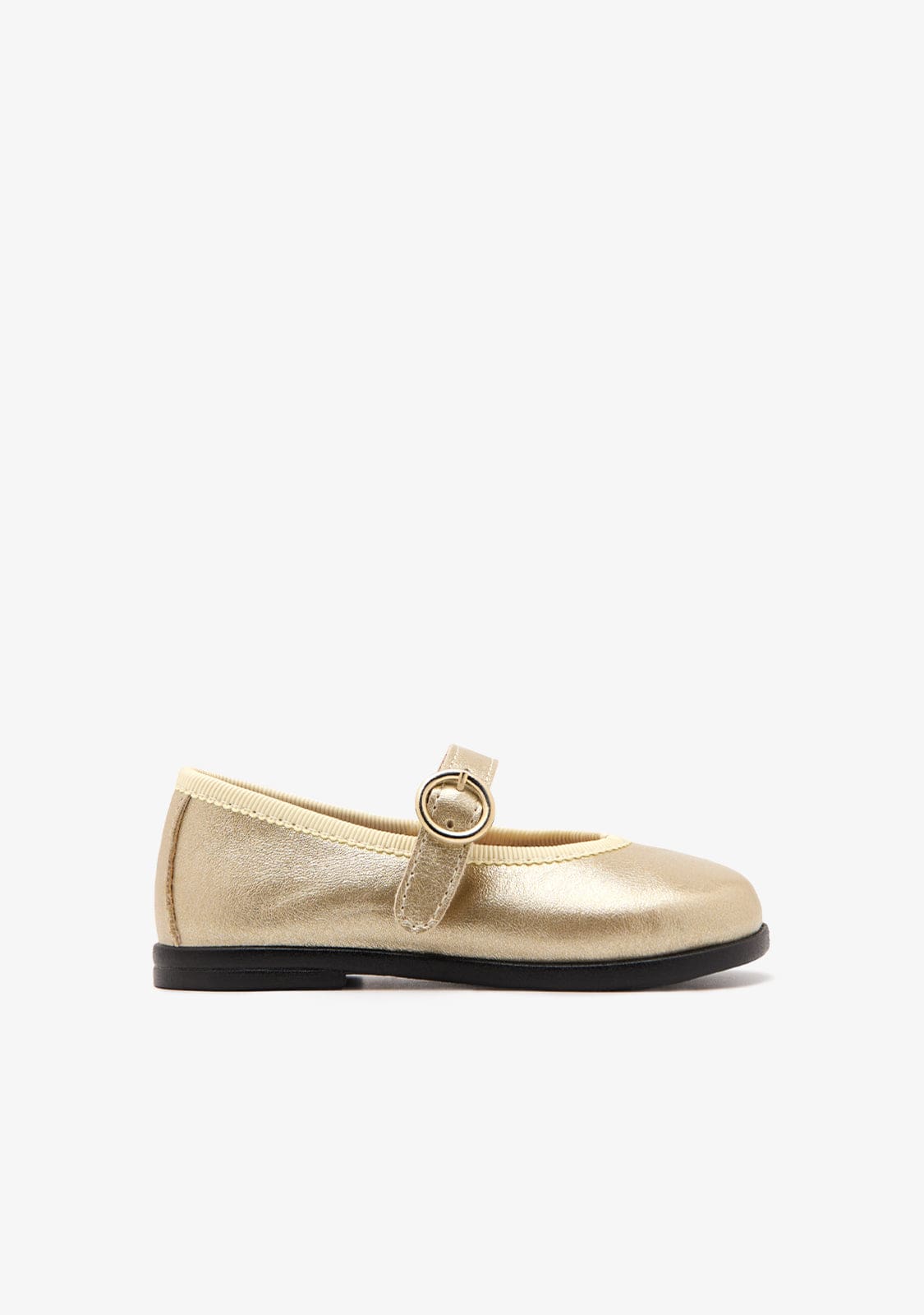 Gold Buckle Ballerinas