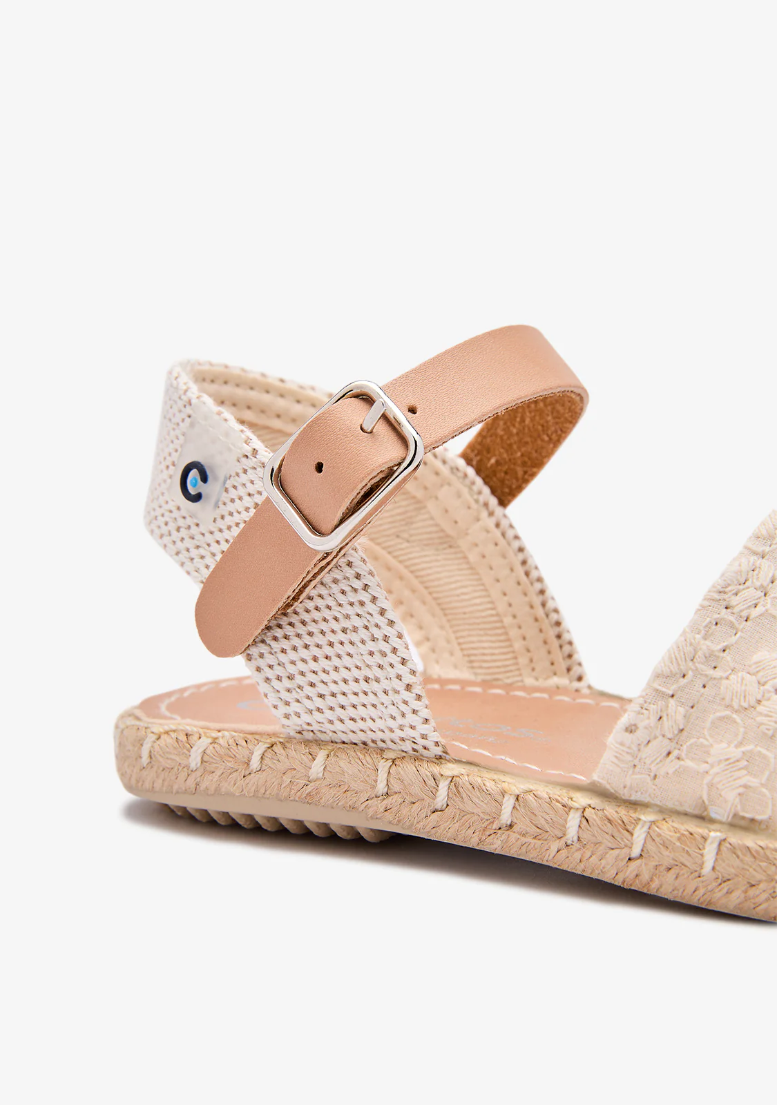 Beige Canvas Flower Espadrilles - Image 3
