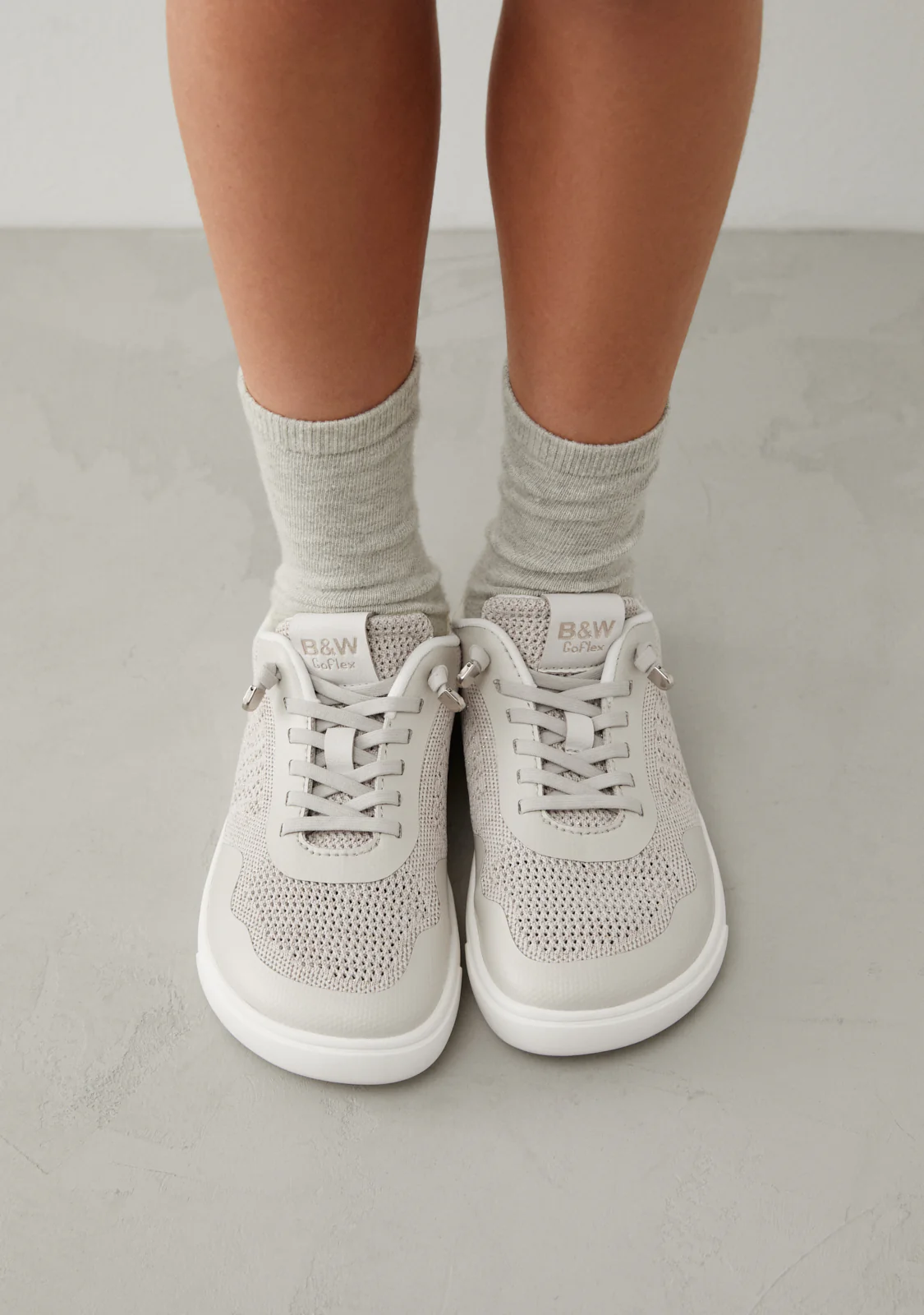 Beige Embroidery Barefoot Goflex Sneakers - Image 5