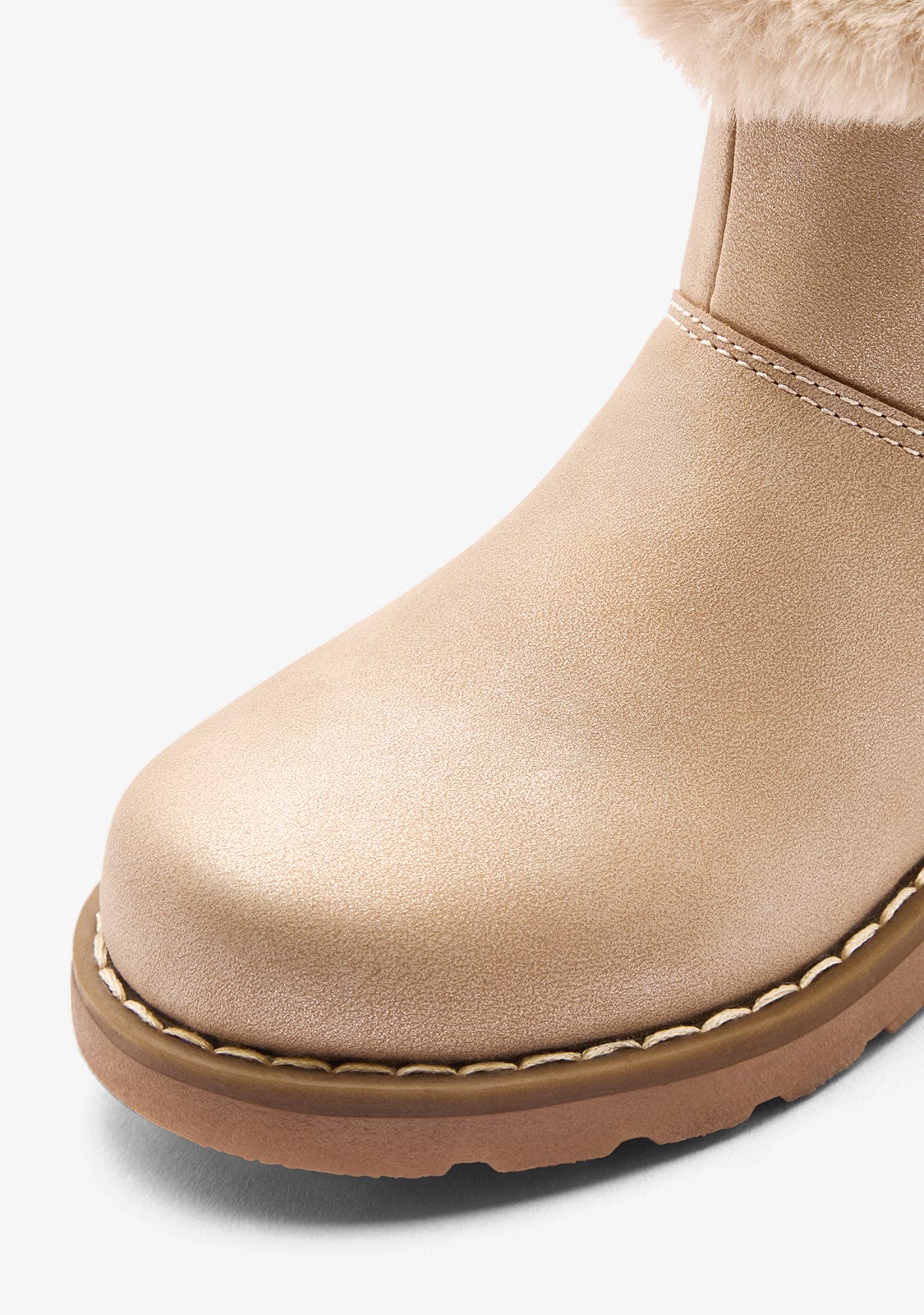 Beige Fur Charm Boots - Image 4