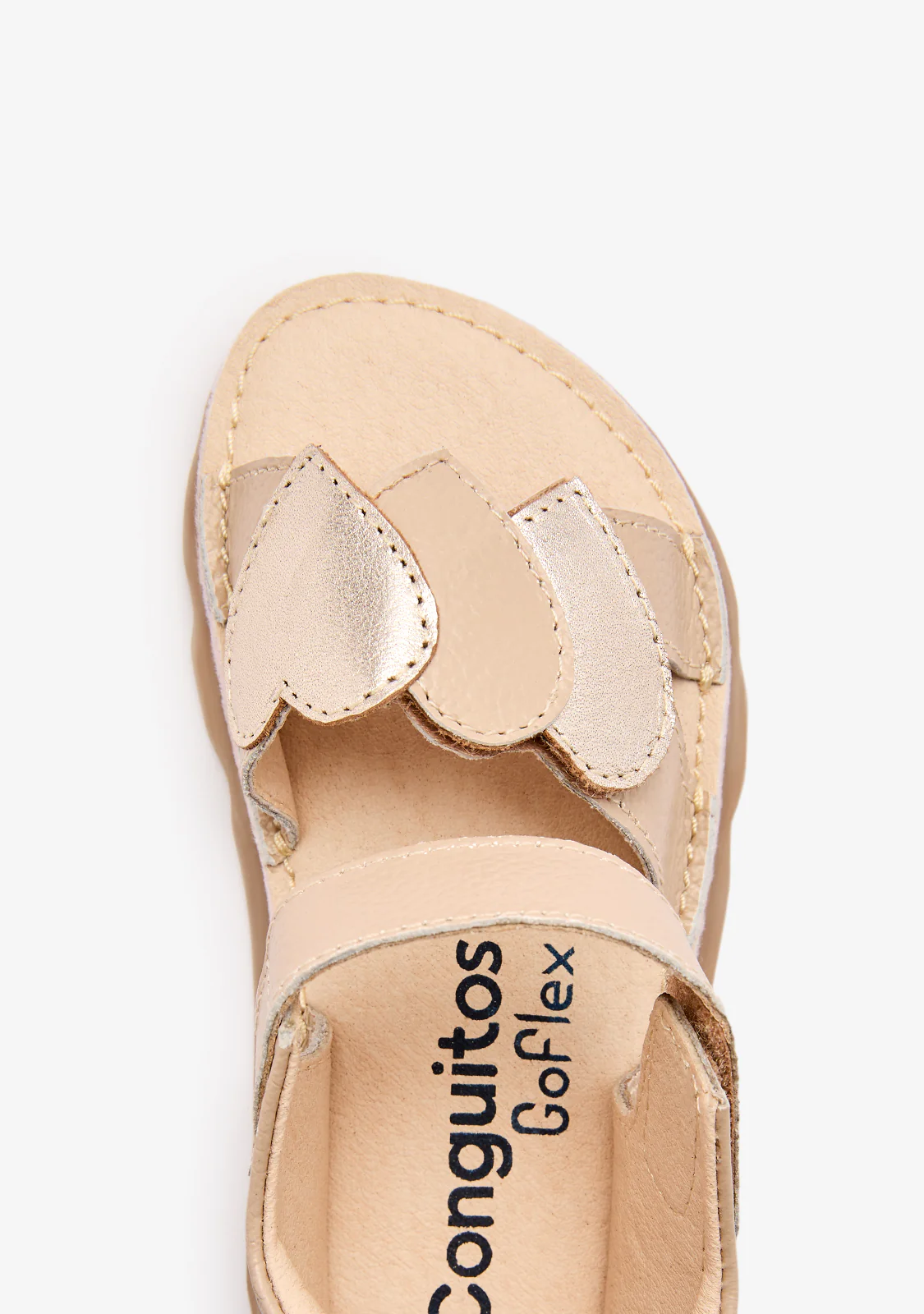 Beige Hearts Barefoot Goflex Sandals - Image 4