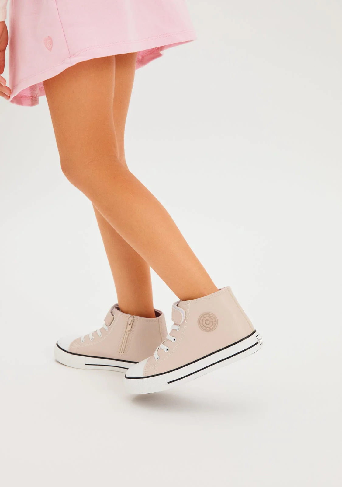 Beige High Strap Sneakers - Image 5