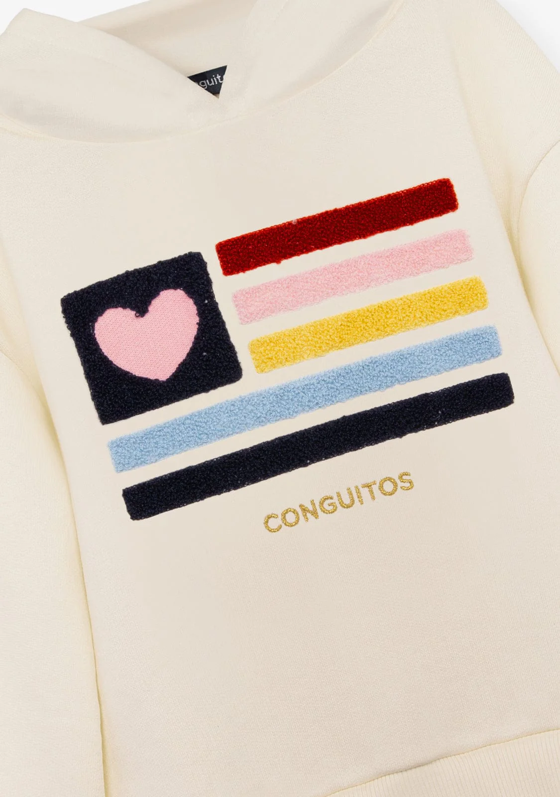 Beige Hoodie Flag Sweatshirt - Image 3