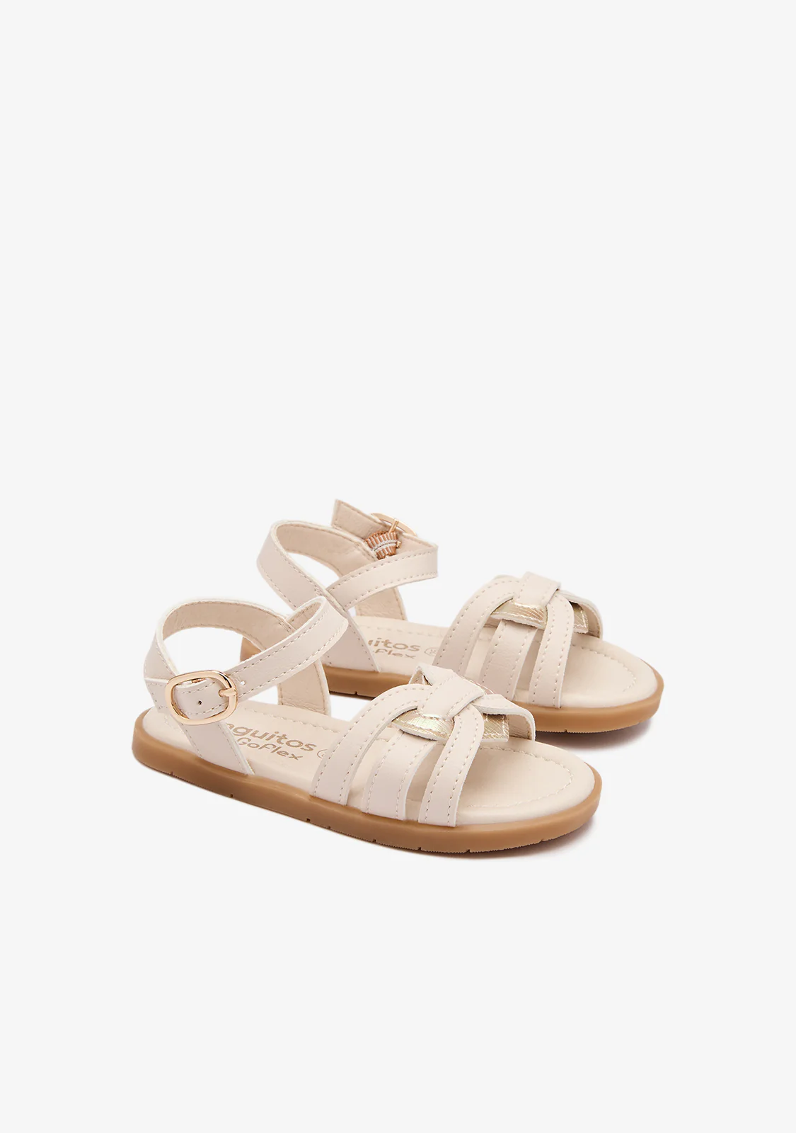 Beige Knot Barefoot Goflex Sandals - Image 2