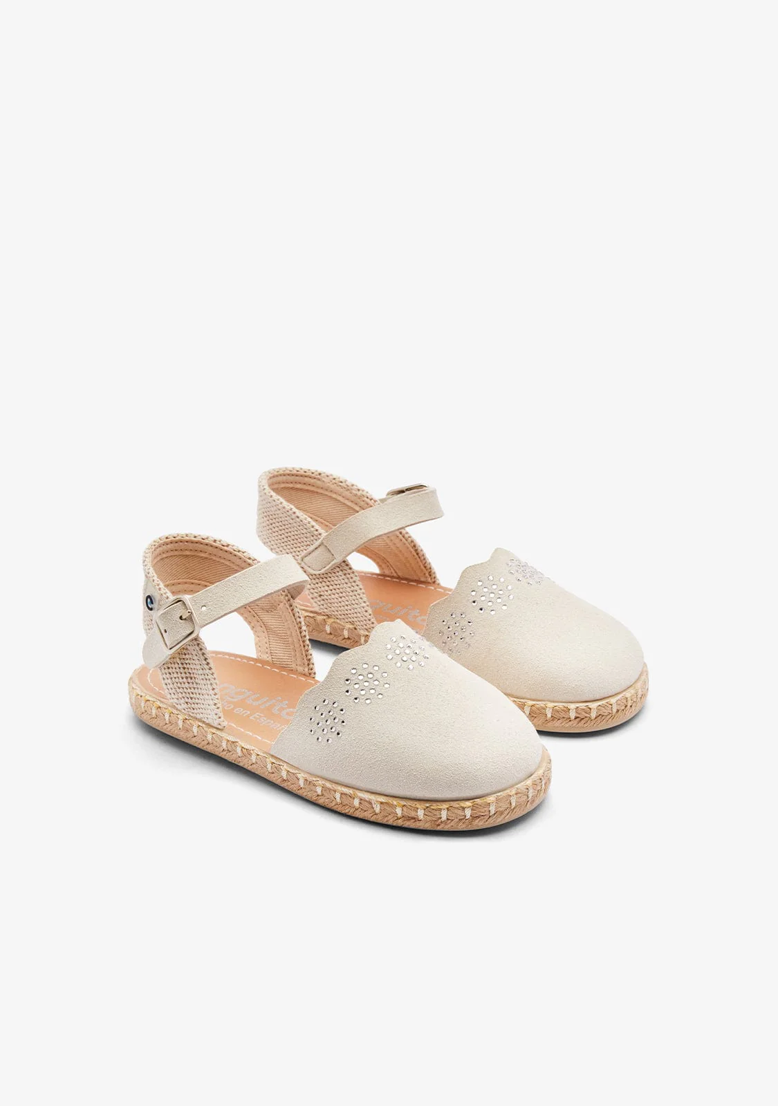 Beige Micro Buckle Espadrilles - Image 2