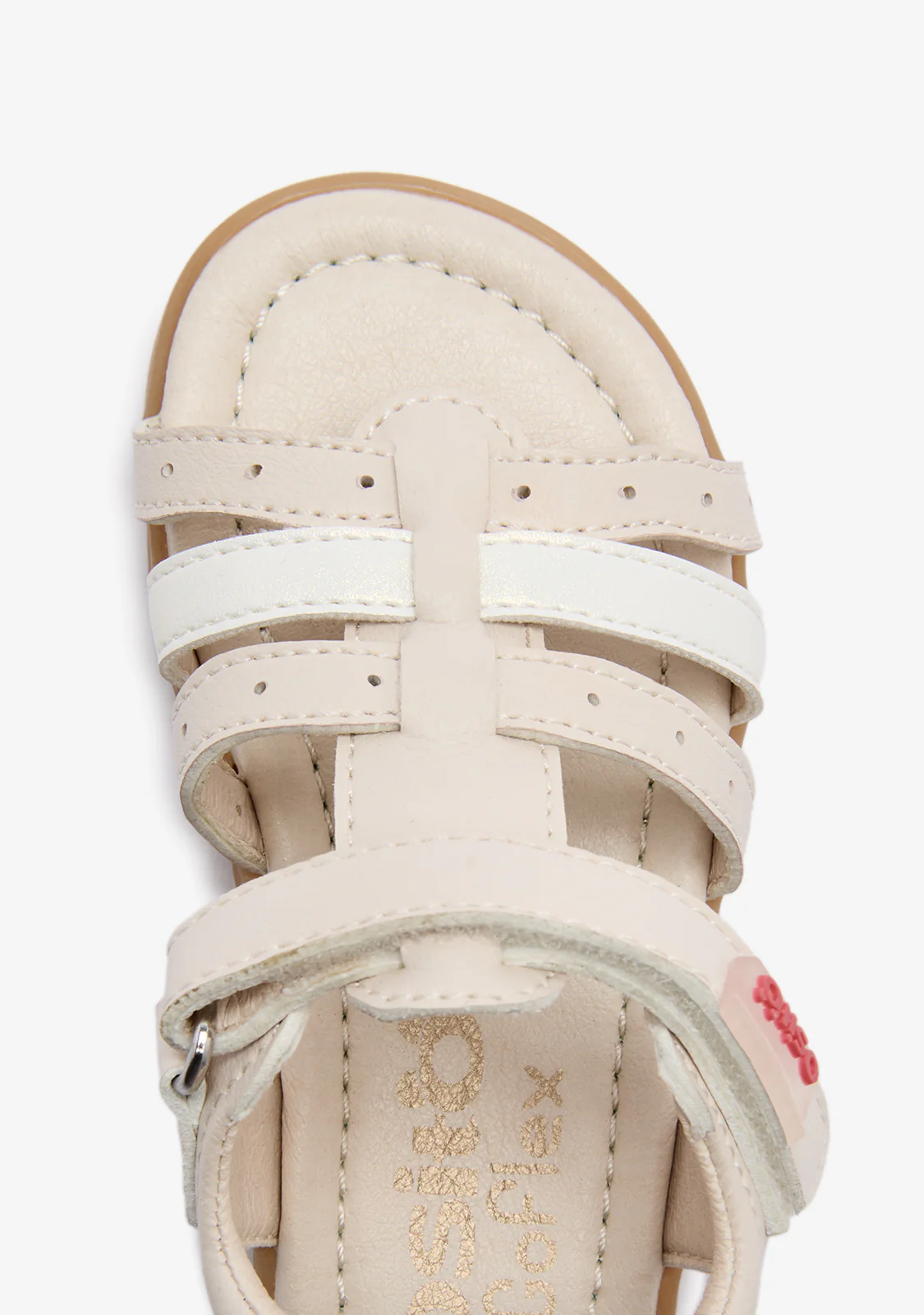 Beige Shiny Barefoot Goflex Baby Sandals - Image 4