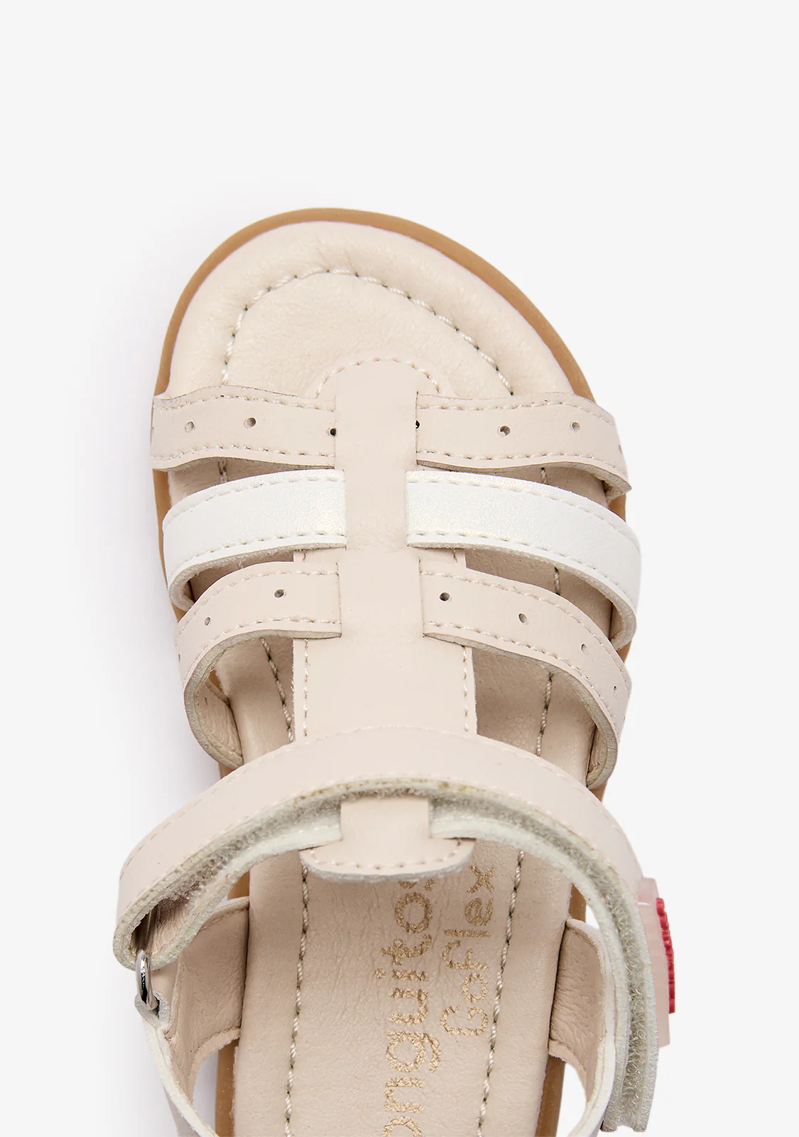 Beige Shiny Barefoot Goflex Sandals - Image 4