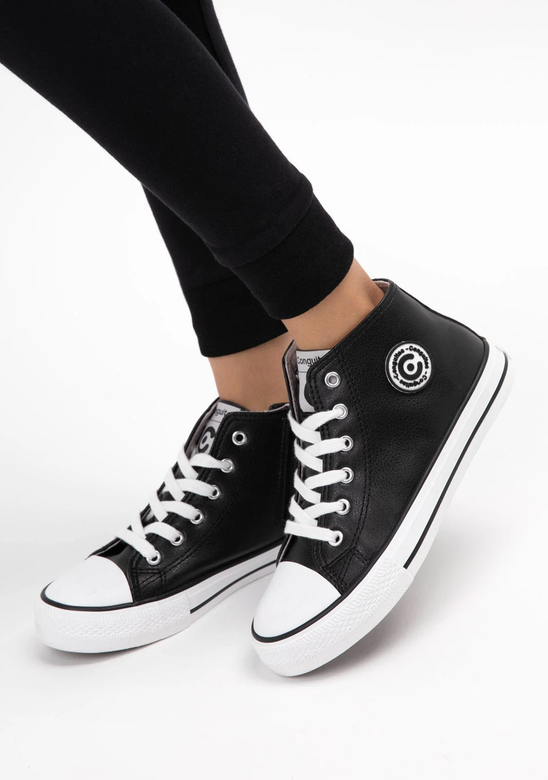Black Basic High Sneakers - Image 4