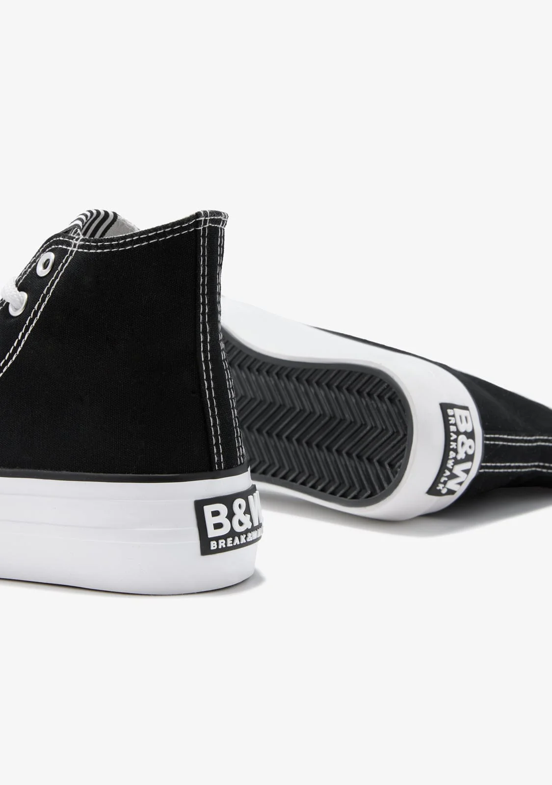 Black Basic High Top Sneakers B&W - Image 4