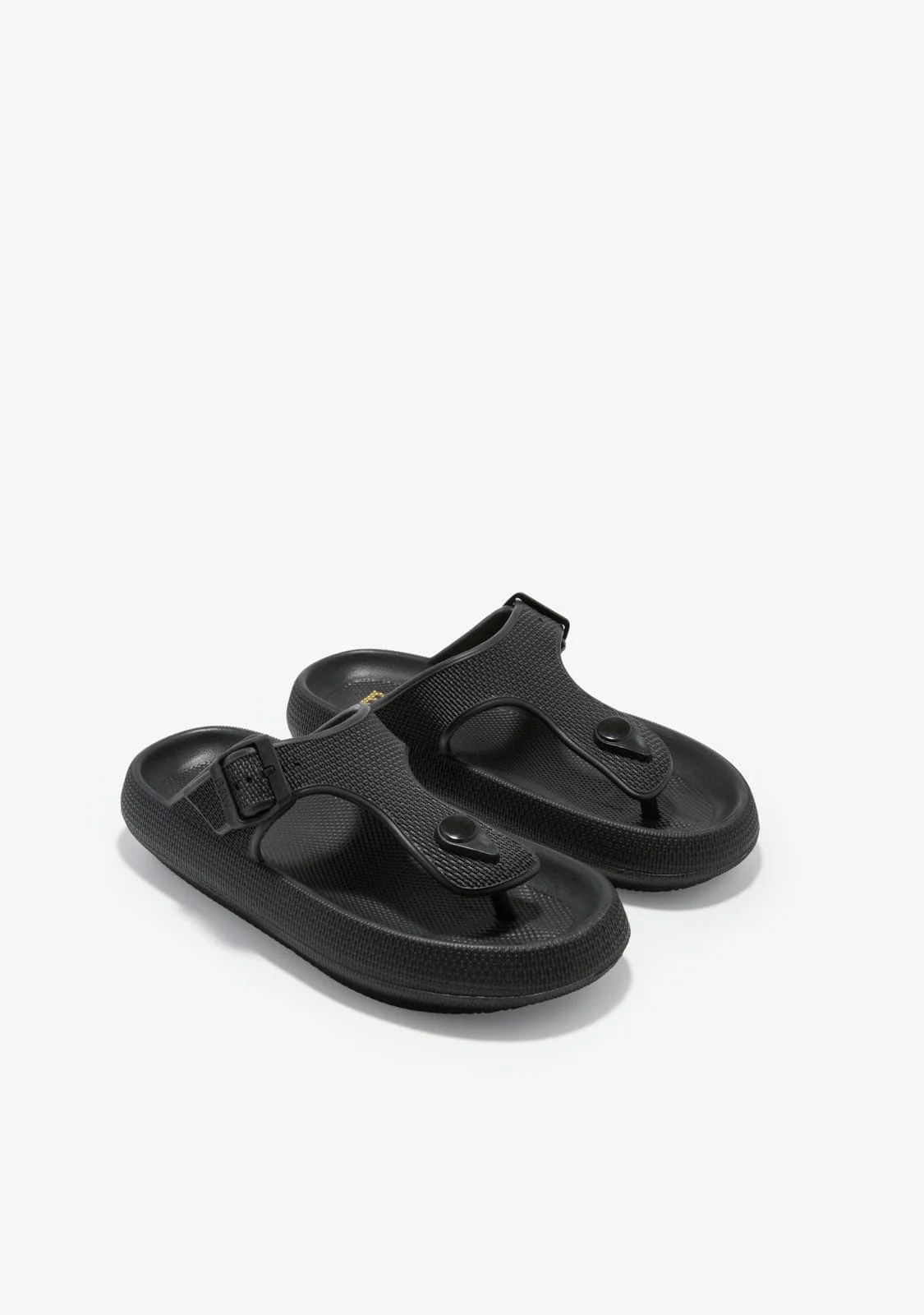 Black Buckle Slides - Image 2