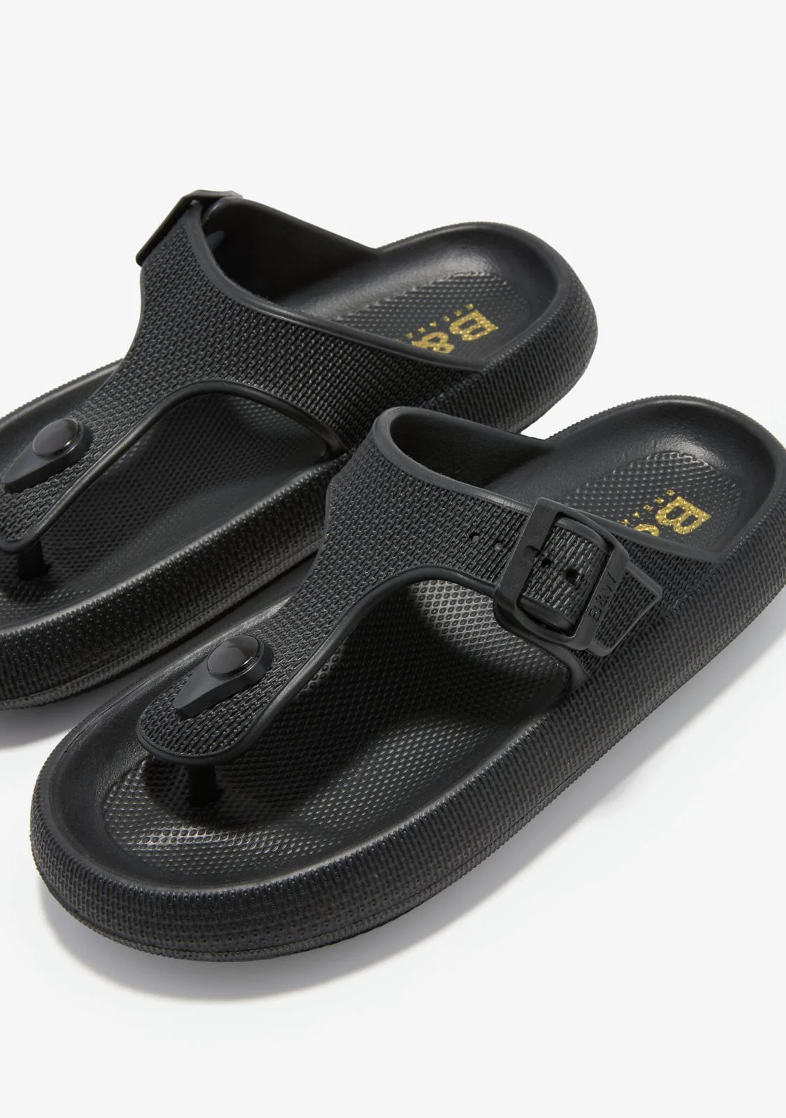 Black Buckle Slides - Image 3