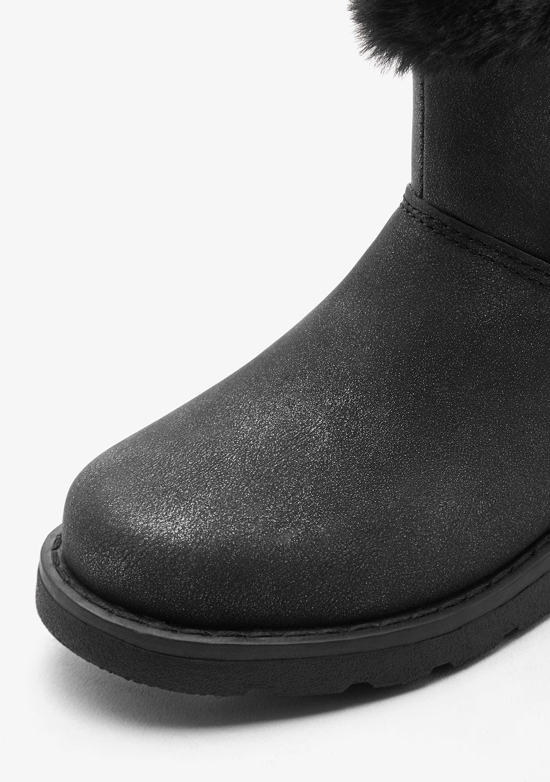 Black Fur Charm Boots - Image 4
