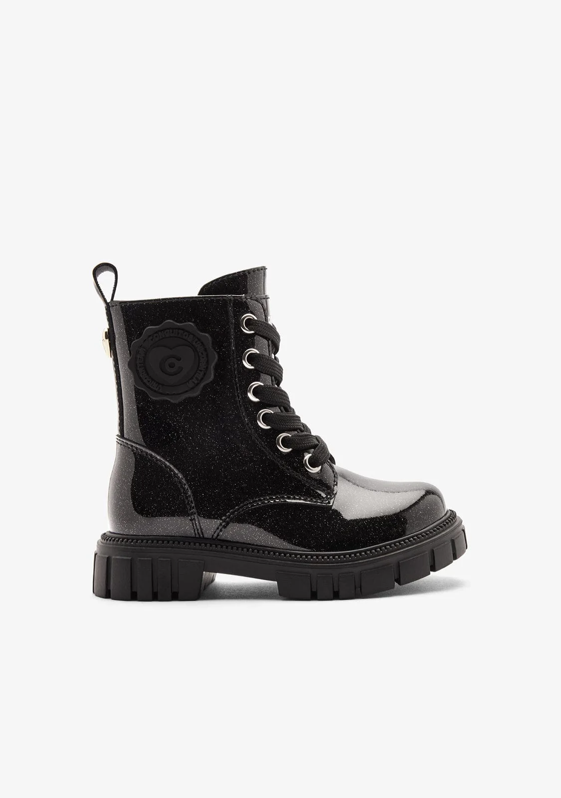 Black Military Patent Boots