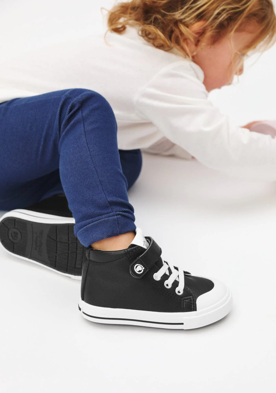 Black Barefoot High Strap Sneakers - Image 6