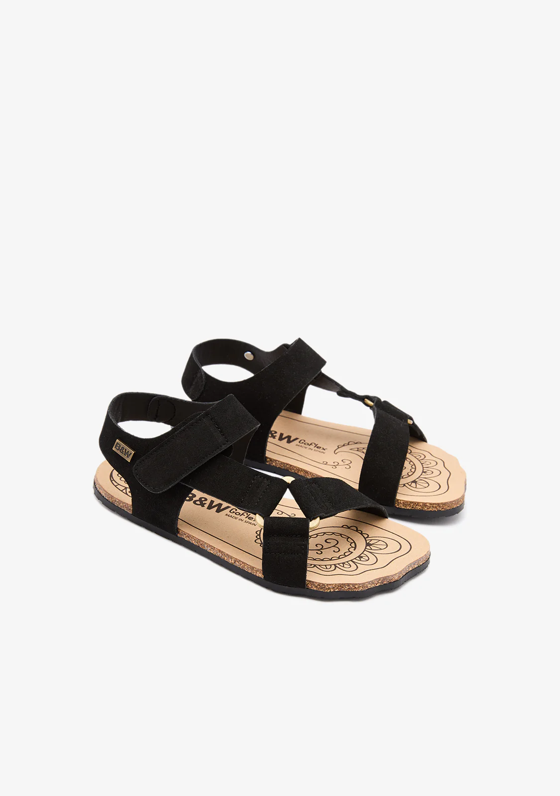 Black Straps Barefoot Goflex Sandals - Image 2