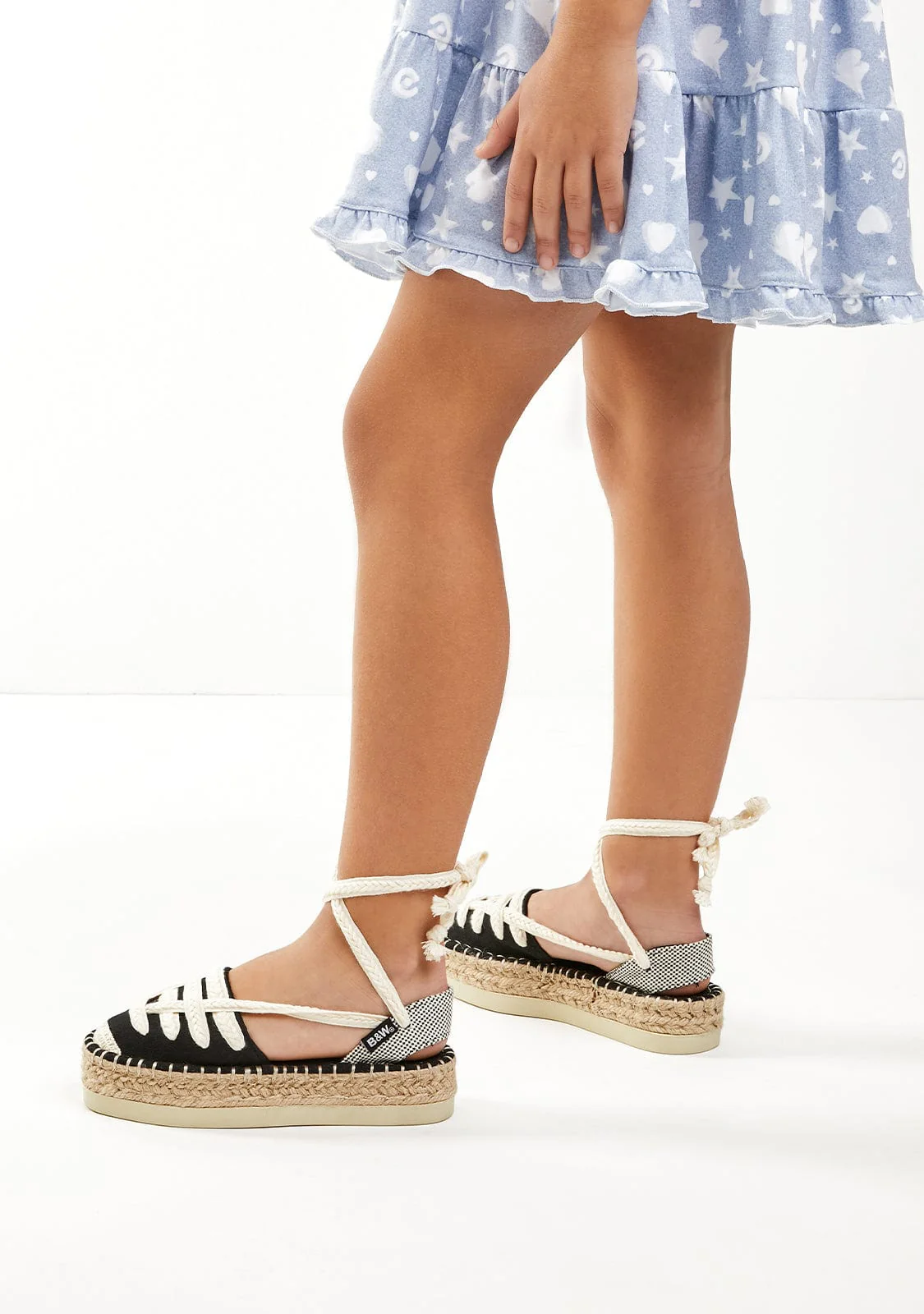 Black Straps Espadrilles B&W - Image 4