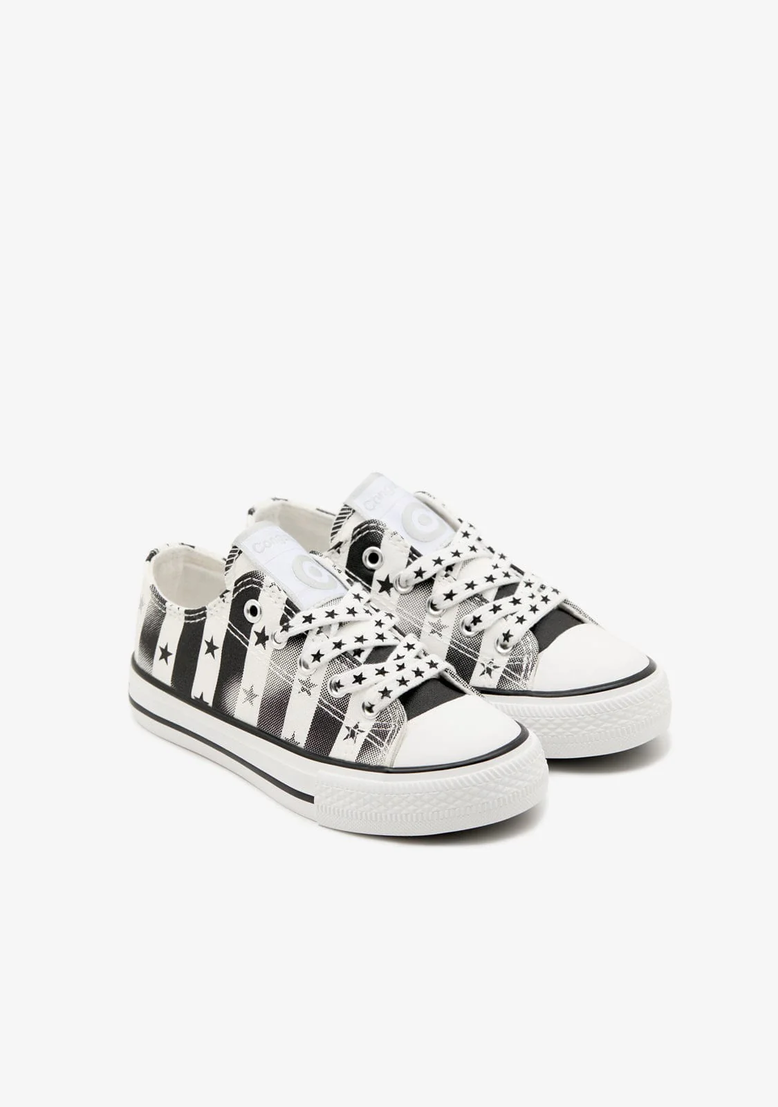 Black Stripes Stars Sneakers - Image 2