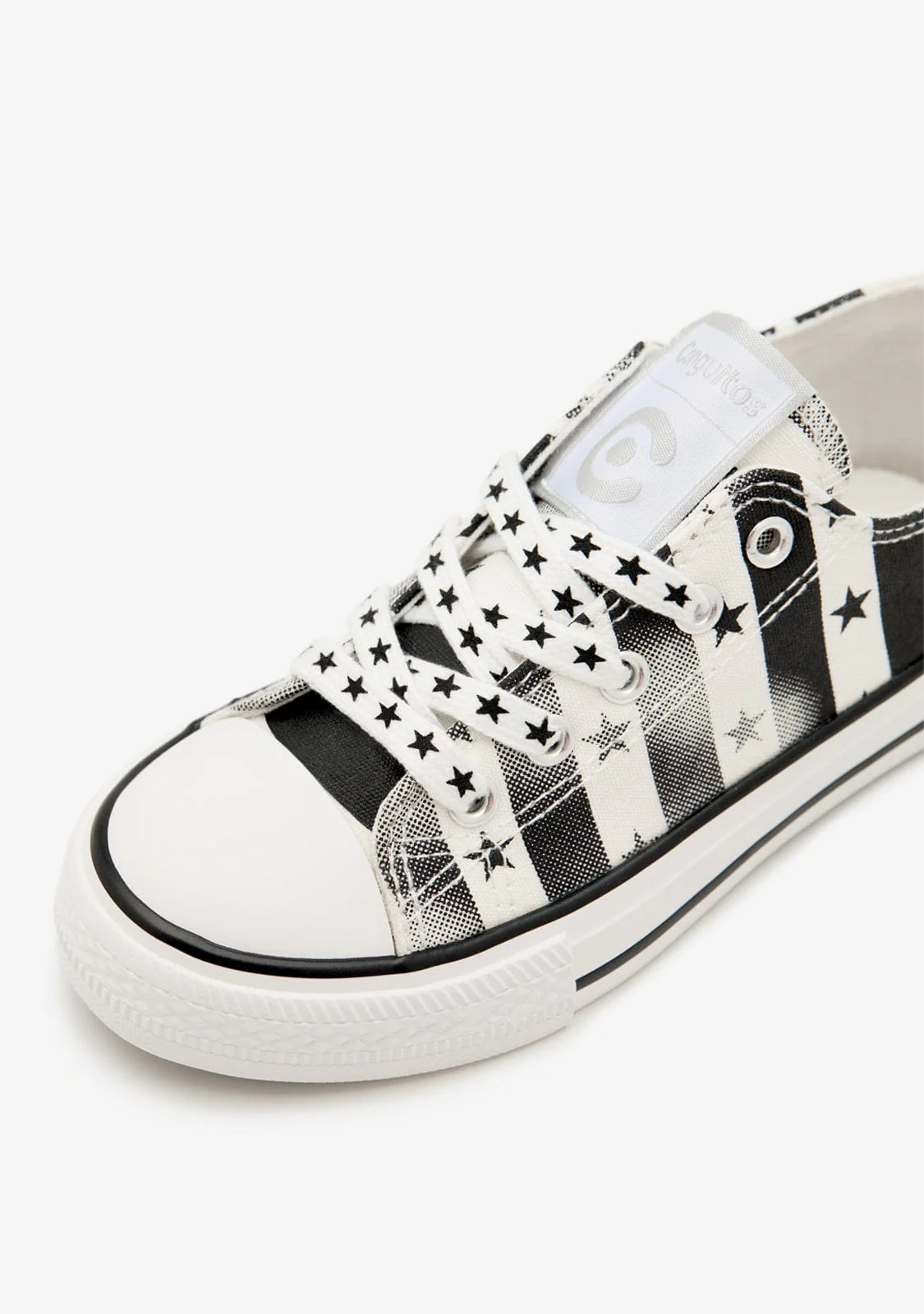 Black Stripes Stars Sneakers - Image 3