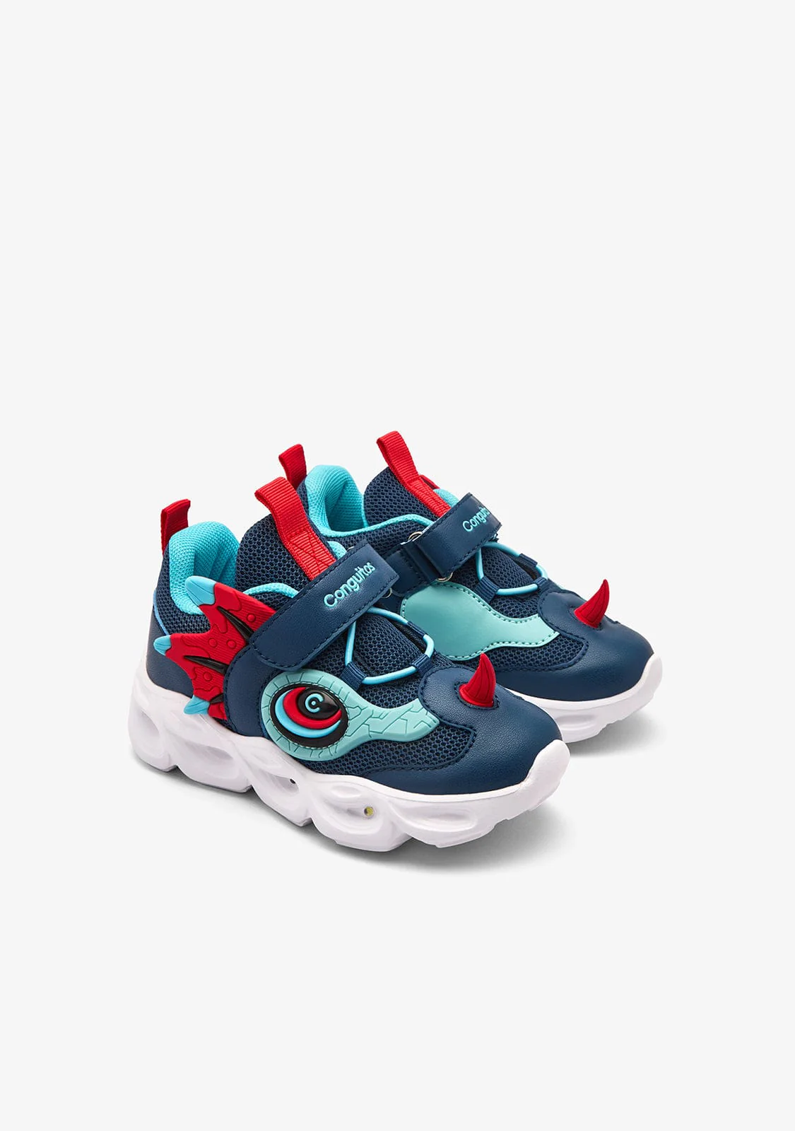 Blue Dinosaur Lights Sneakers - Image 2