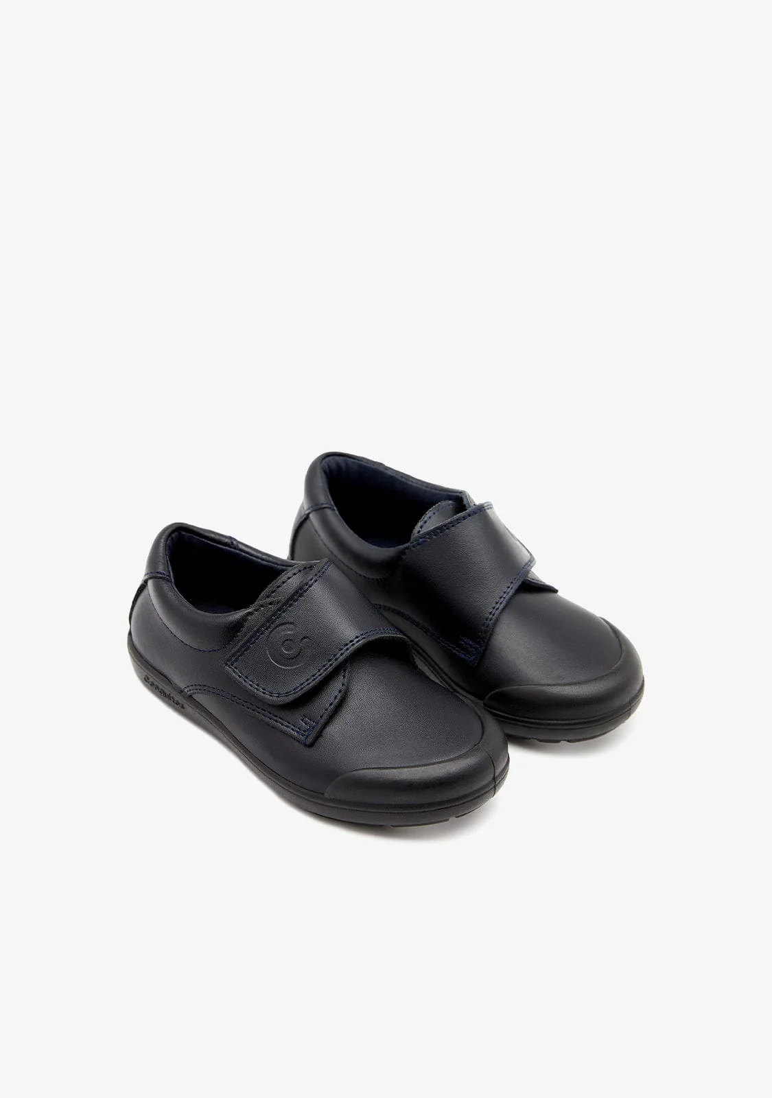 Boy's Navy Washable Leather School Shoes - Image 3