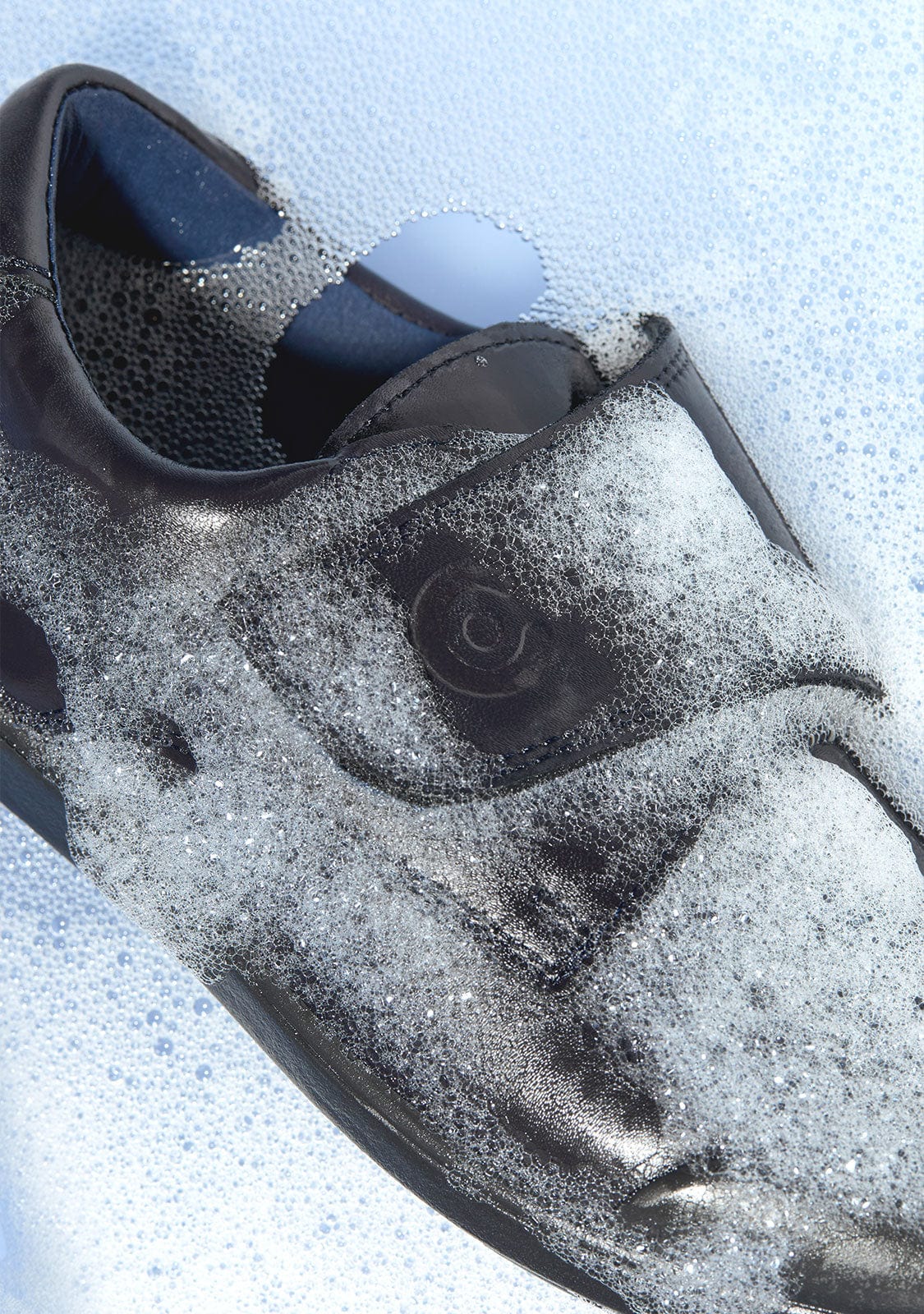 Boy's Navy Washable Leather School Shoes - Image 6