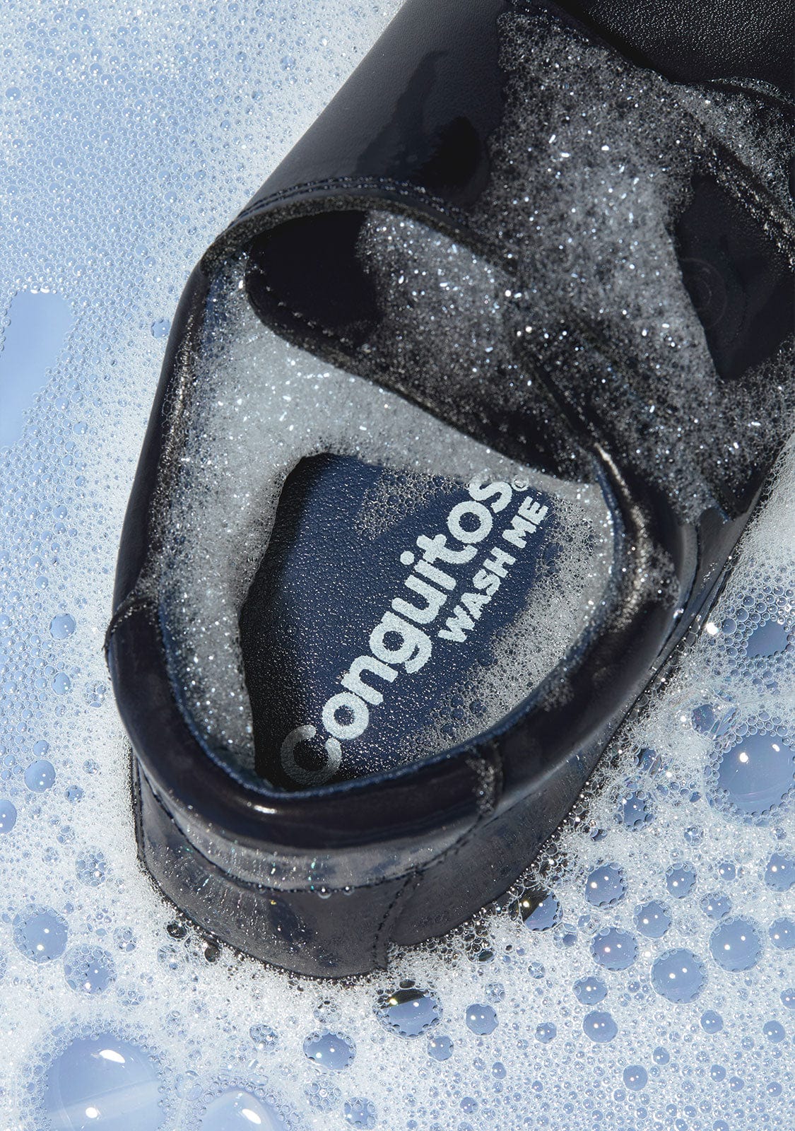 Boy's Navy Washable Leather School Shoes - Image 7