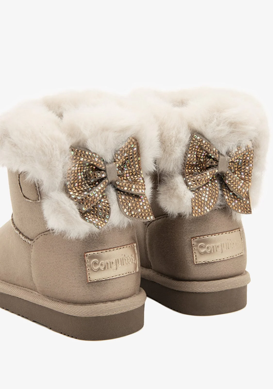 Bronze Fur Bow Australian Boots - Image 3