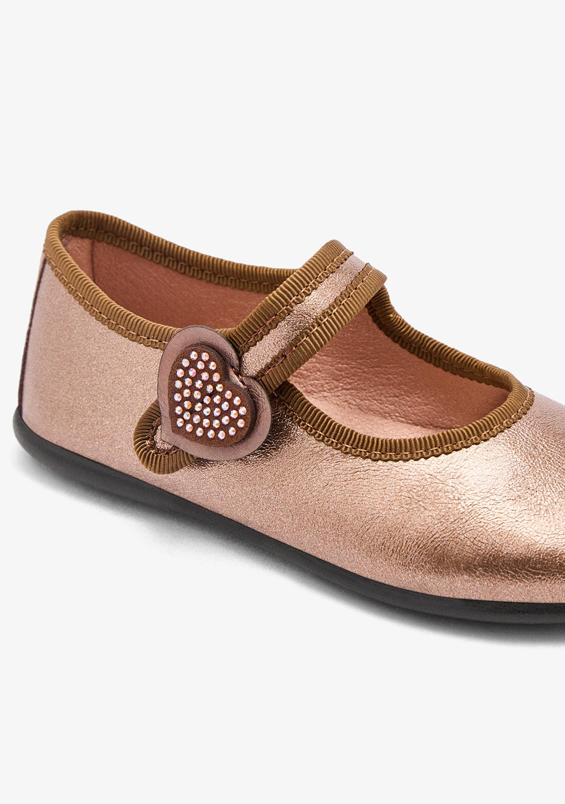 Bronze Strass Heart Mary Janes - Image 4