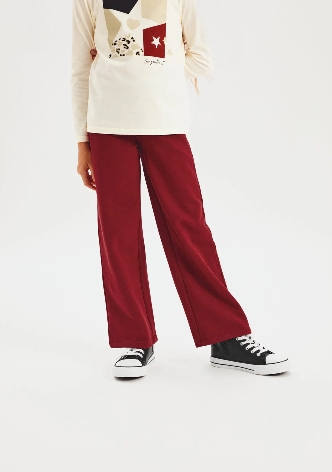 Burgundy Plush Joggers