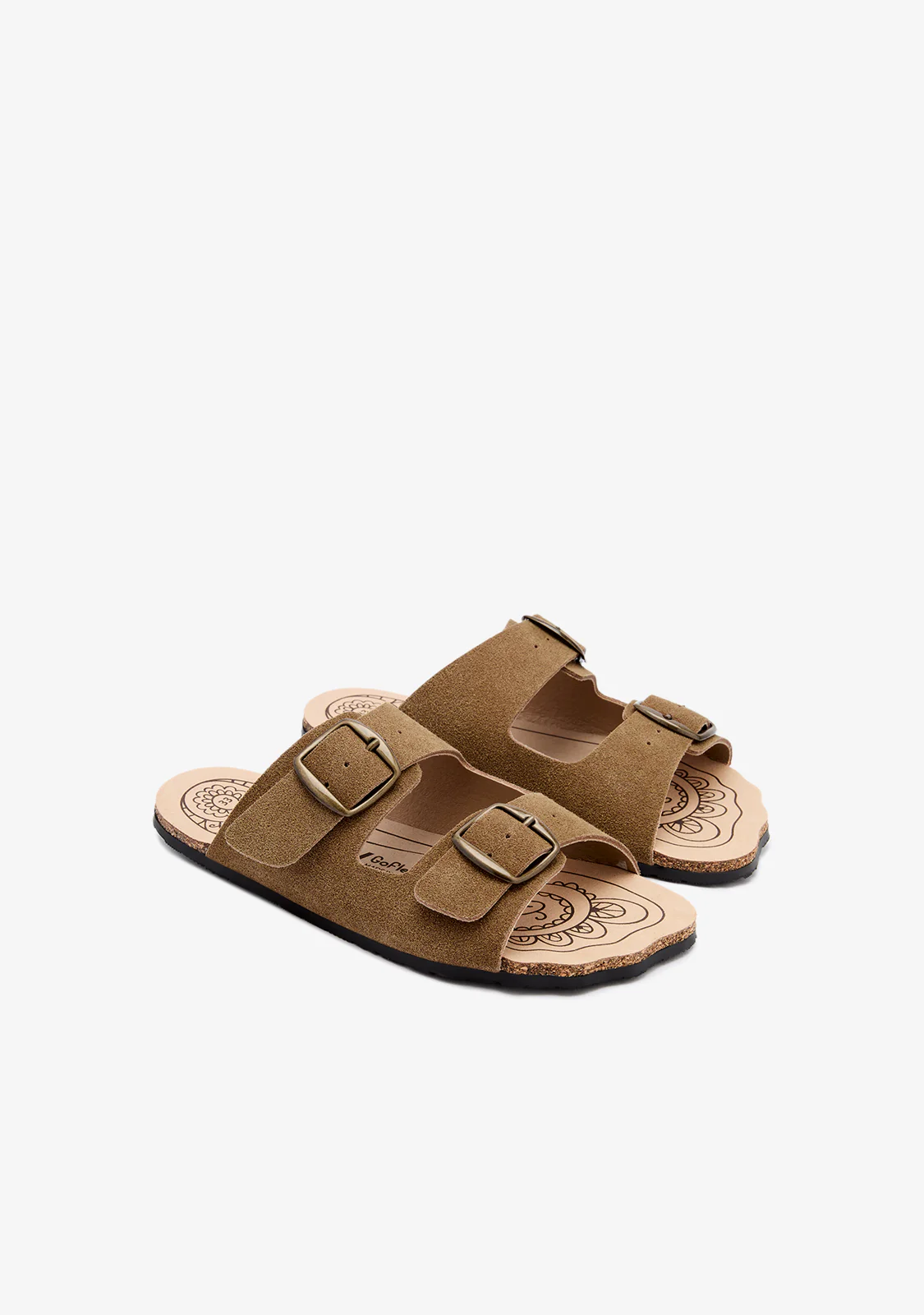 Camel Buckles Barefoot Goflex Sandals - Image 2