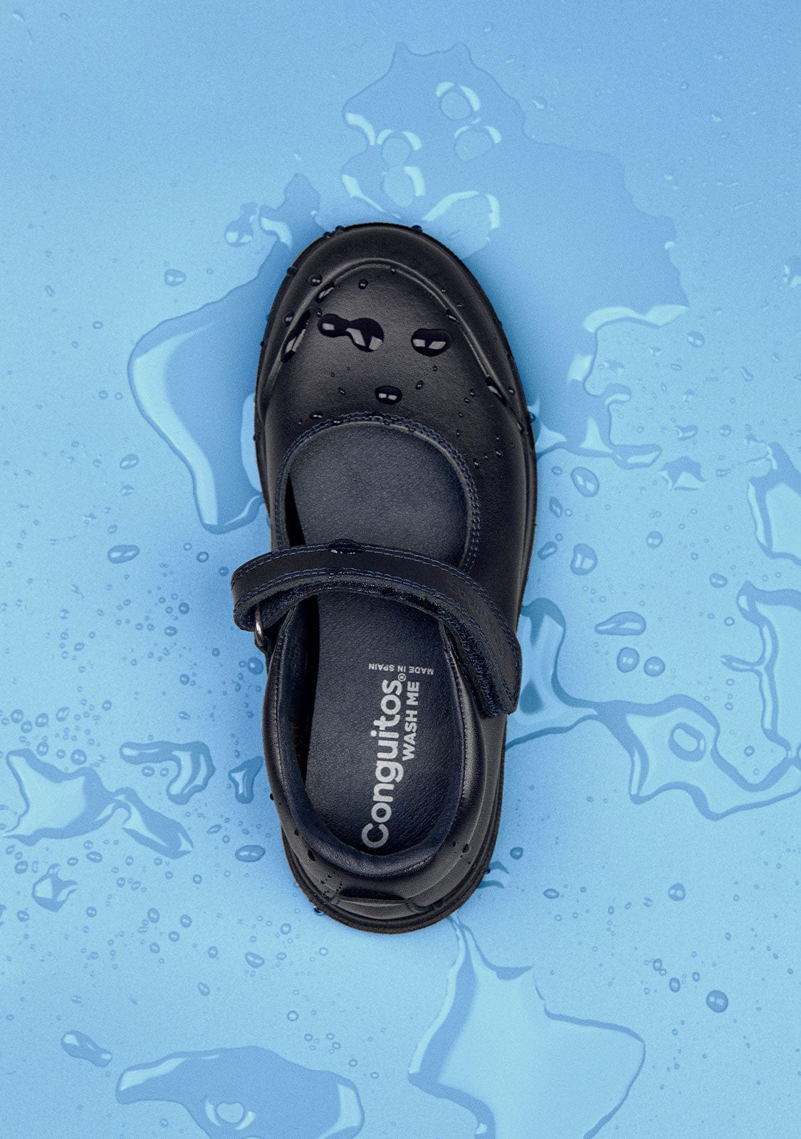 Girl's Navy Indestructibles School Shoes - Image 5