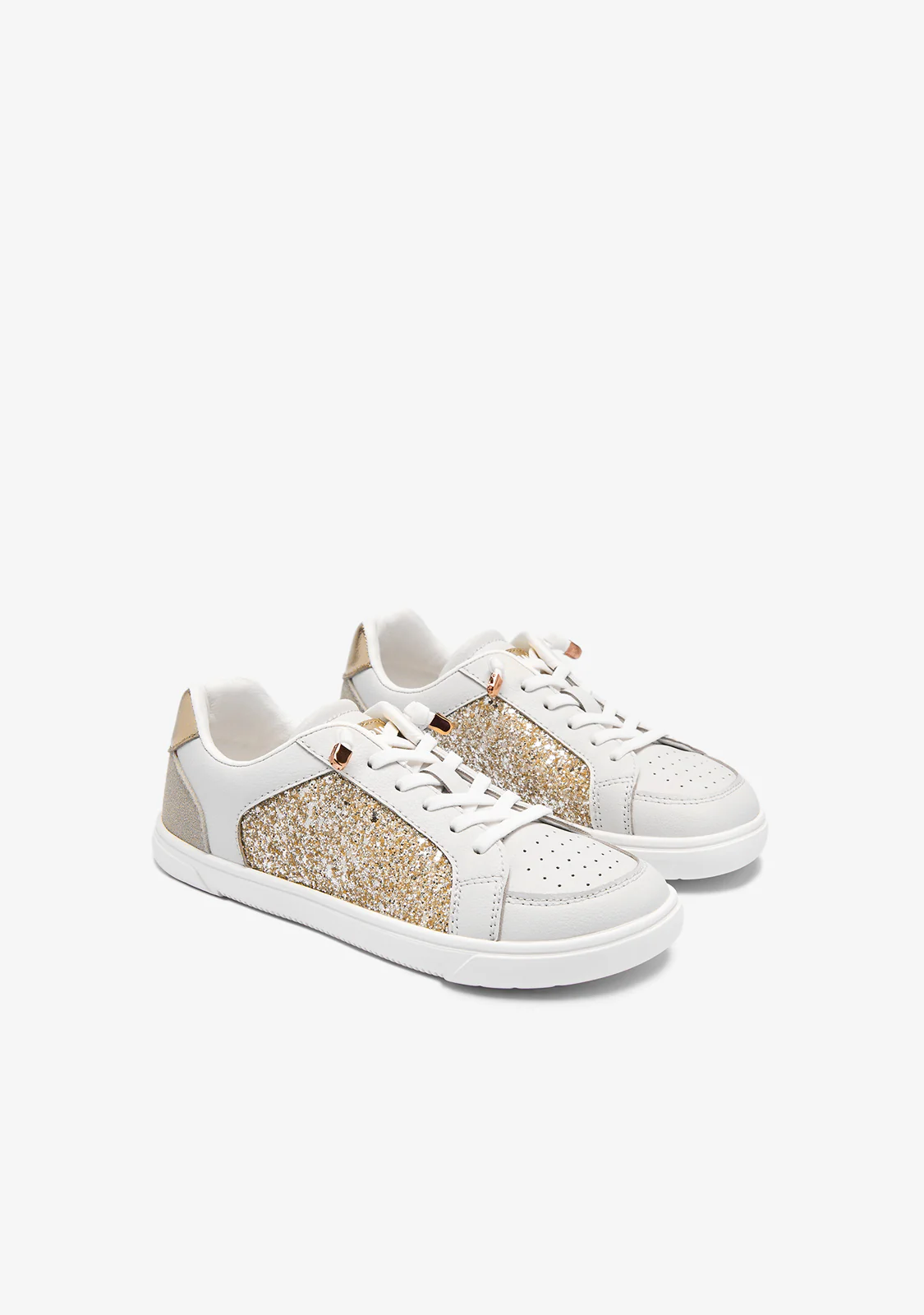 Gold Glitter Barefoot Goflex Sneakers B&W - Image 2