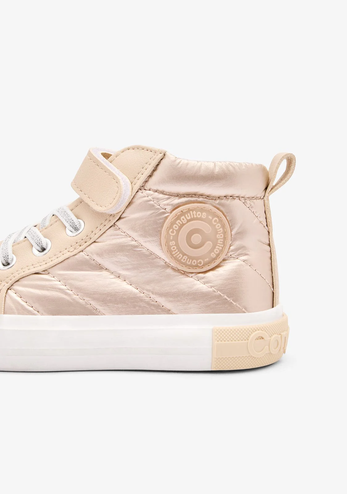Gold High Strap Sneakers - Image 4