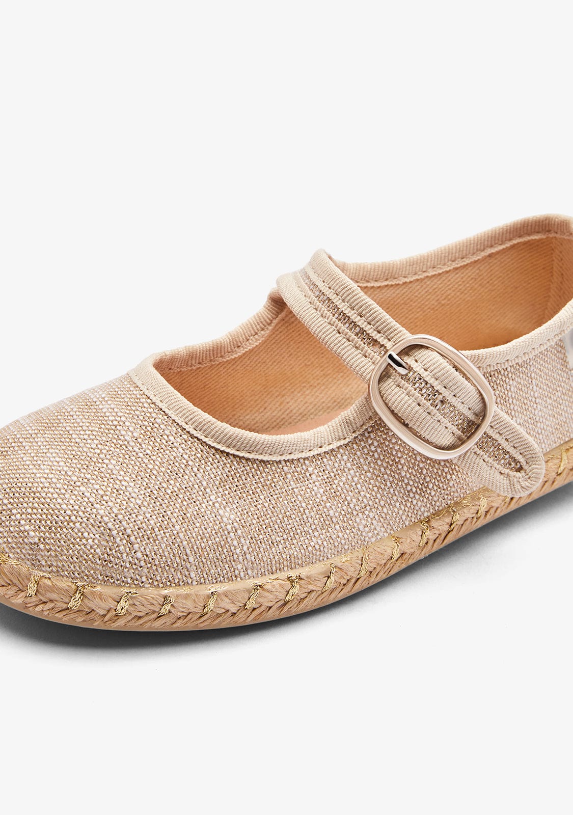 Gold Sack Buckle Espadrilles - Image 3