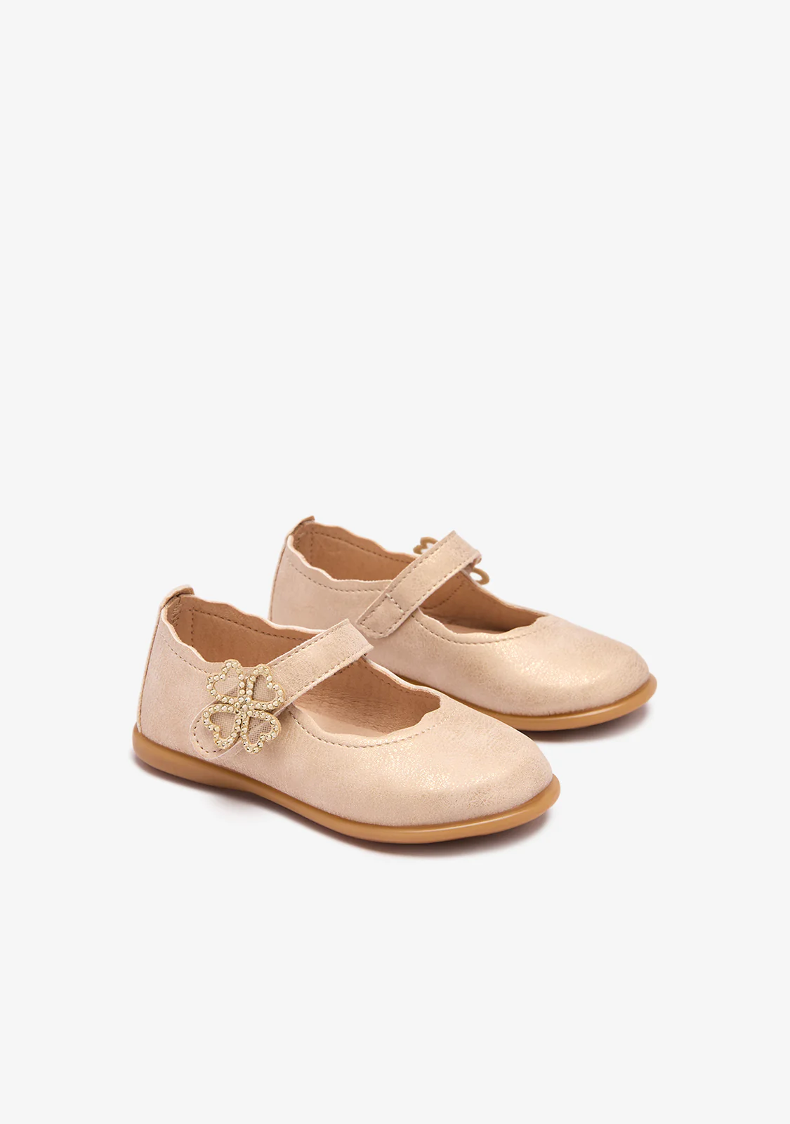 Gold Shine Hearts Baby Ballerinas - Image 2