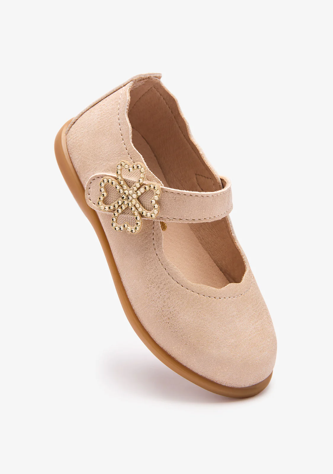 Gold Shine Hearts Baby Ballerinas - Image 3