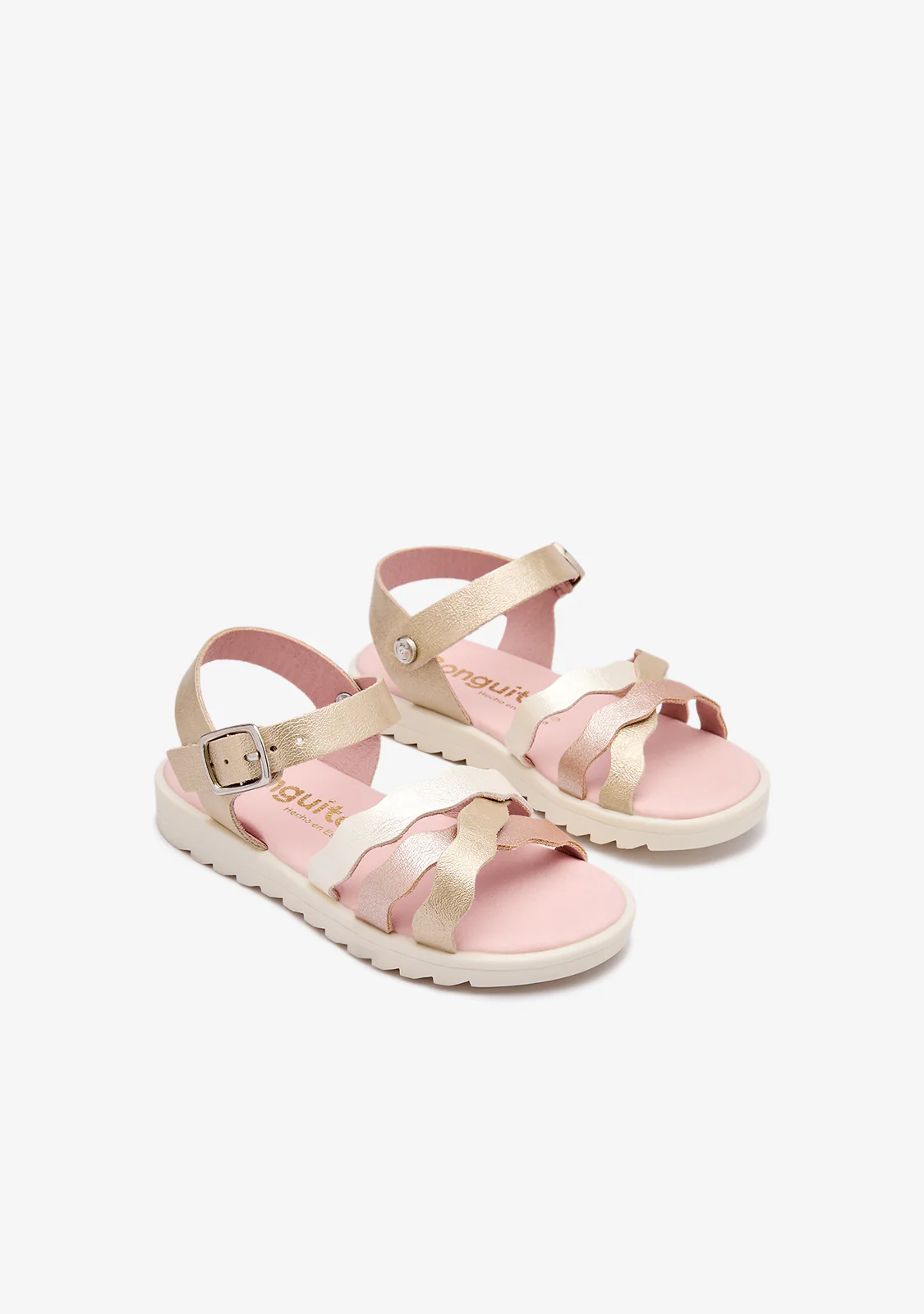 Gold Wave Straps Sandals - Image 2