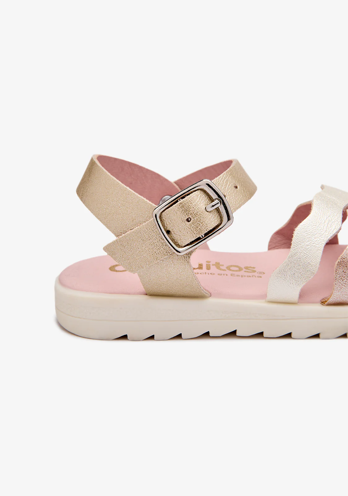 Gold Wave Straps Sandals - Image 3