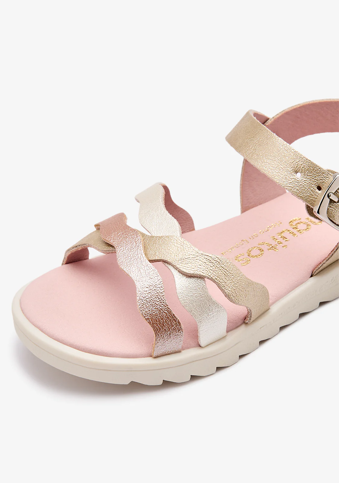 Gold Wave Straps Sandals - Image 4