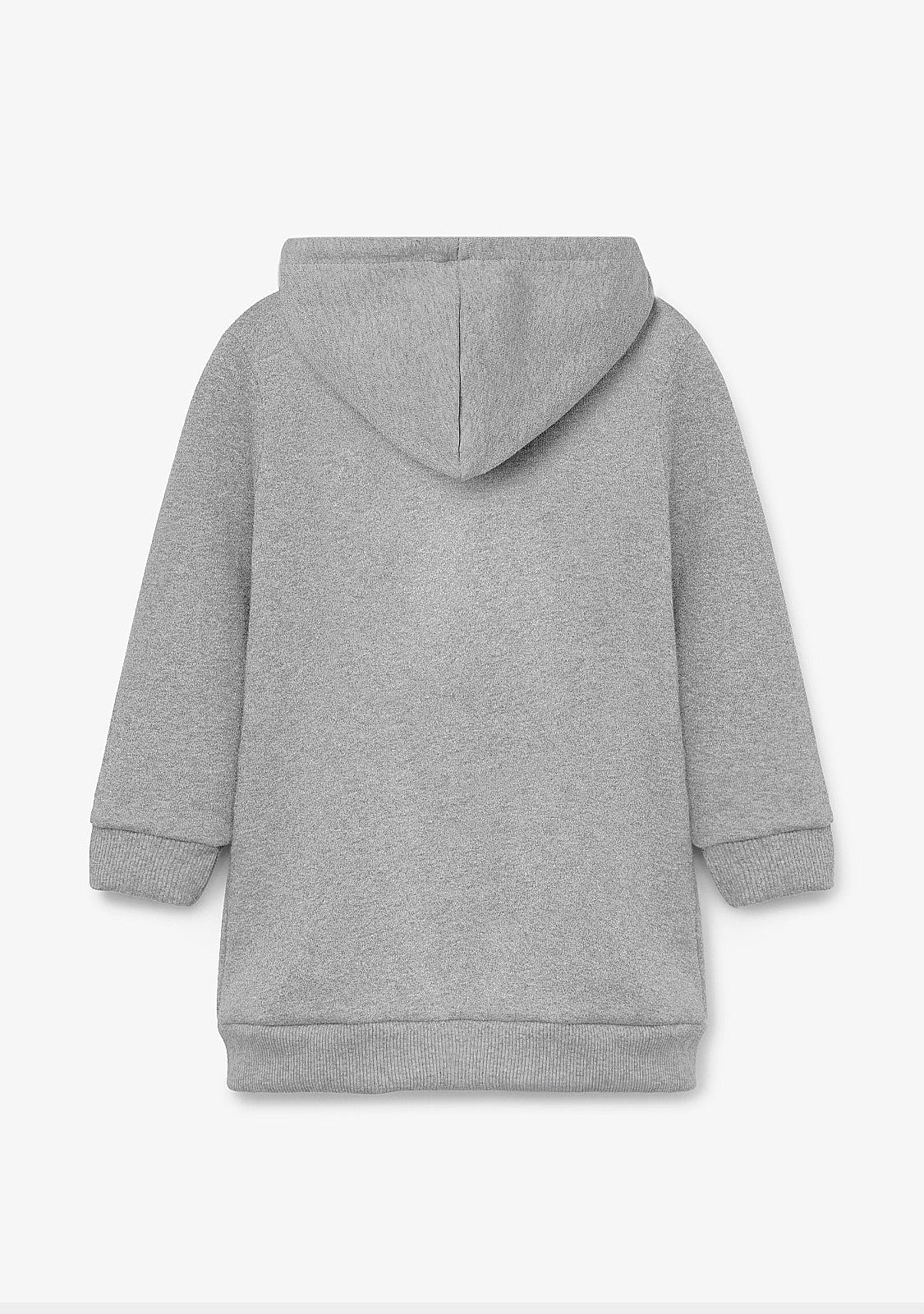 Grey Hoodie Unicorn Sweatshirt Dress - Image 3