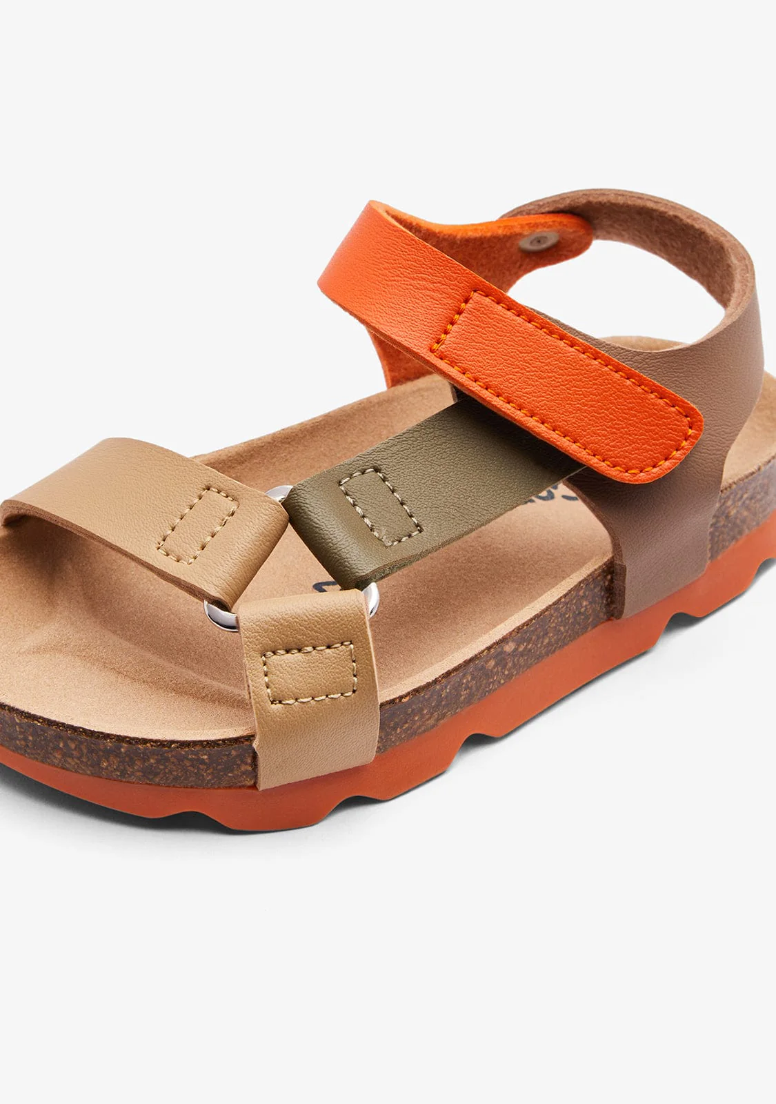 Multi Beige Strips Bio Sandals - Image 3