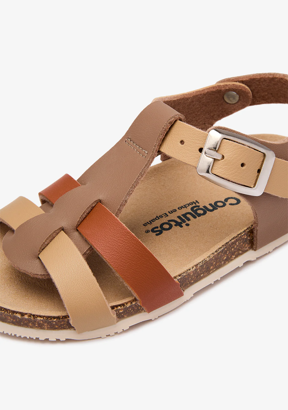 Multi Brown Strips Bio Sandals - Image 4