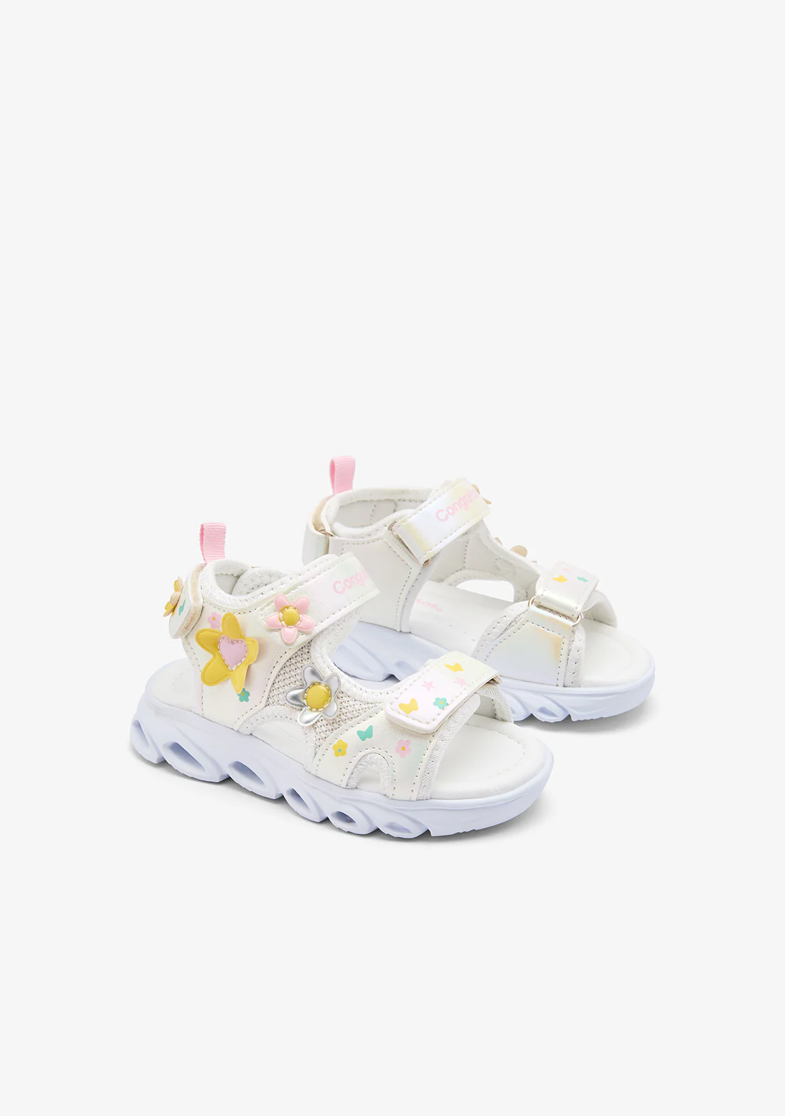 Multi Flowers Light Sandals - Image 2