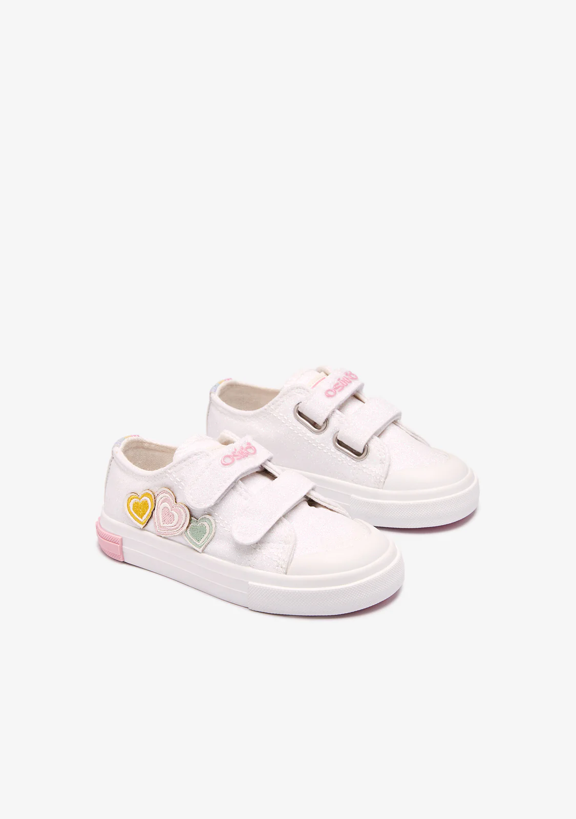 Multi Glitter Hearts Baby Sneakers - Image 2