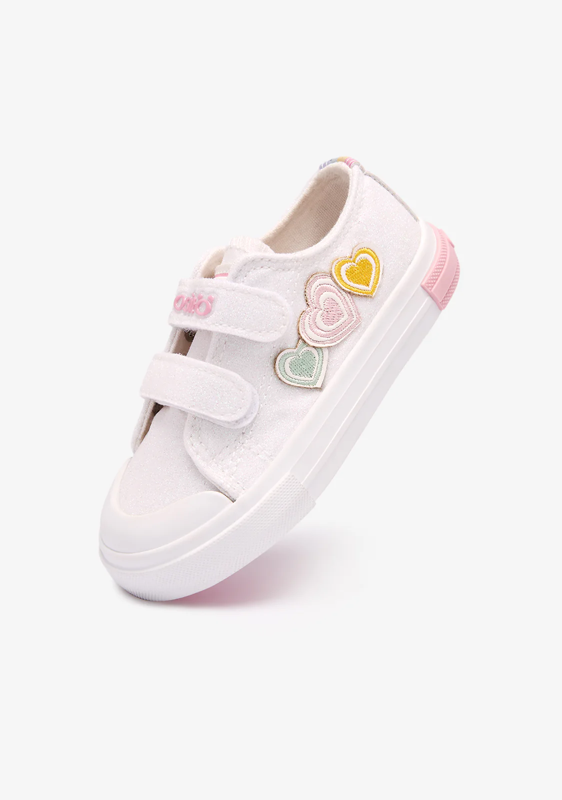 Multi Glitter Hearts Baby Sneakers - Image 3