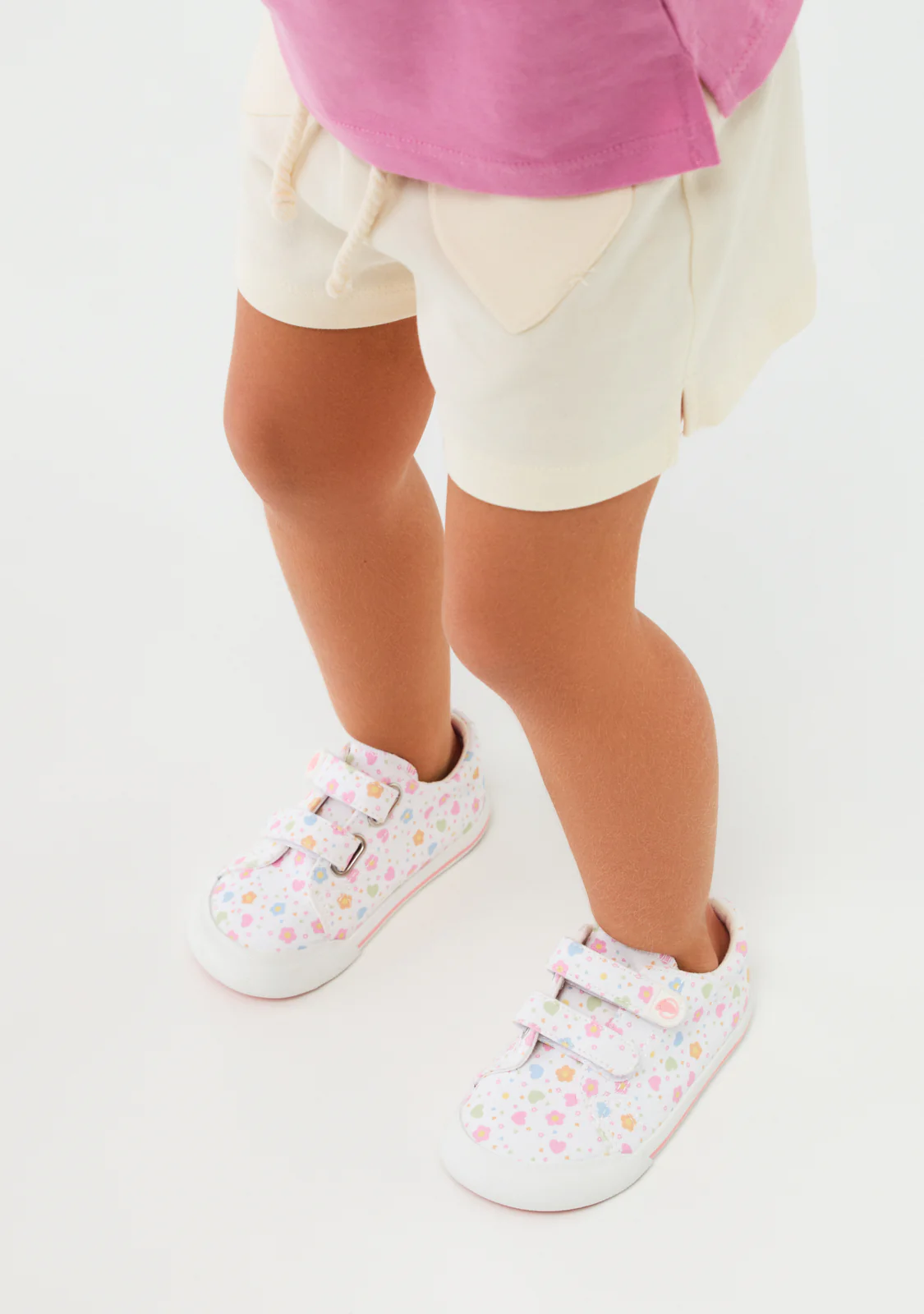 Multi Heart Canvas Barefoot Sneakers - Image 5
