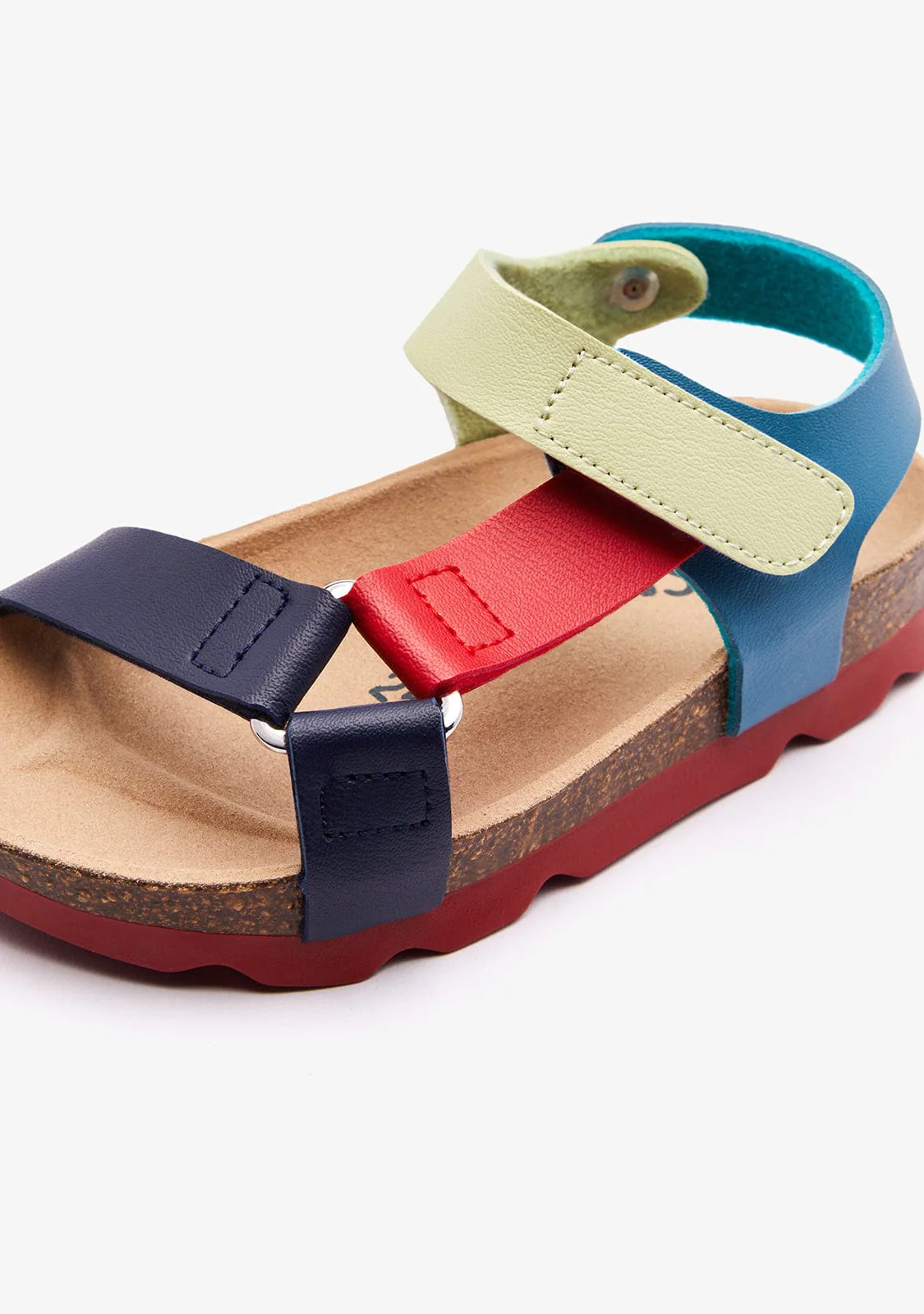 Multi Navy Strips Bio Sandals - Image 3
